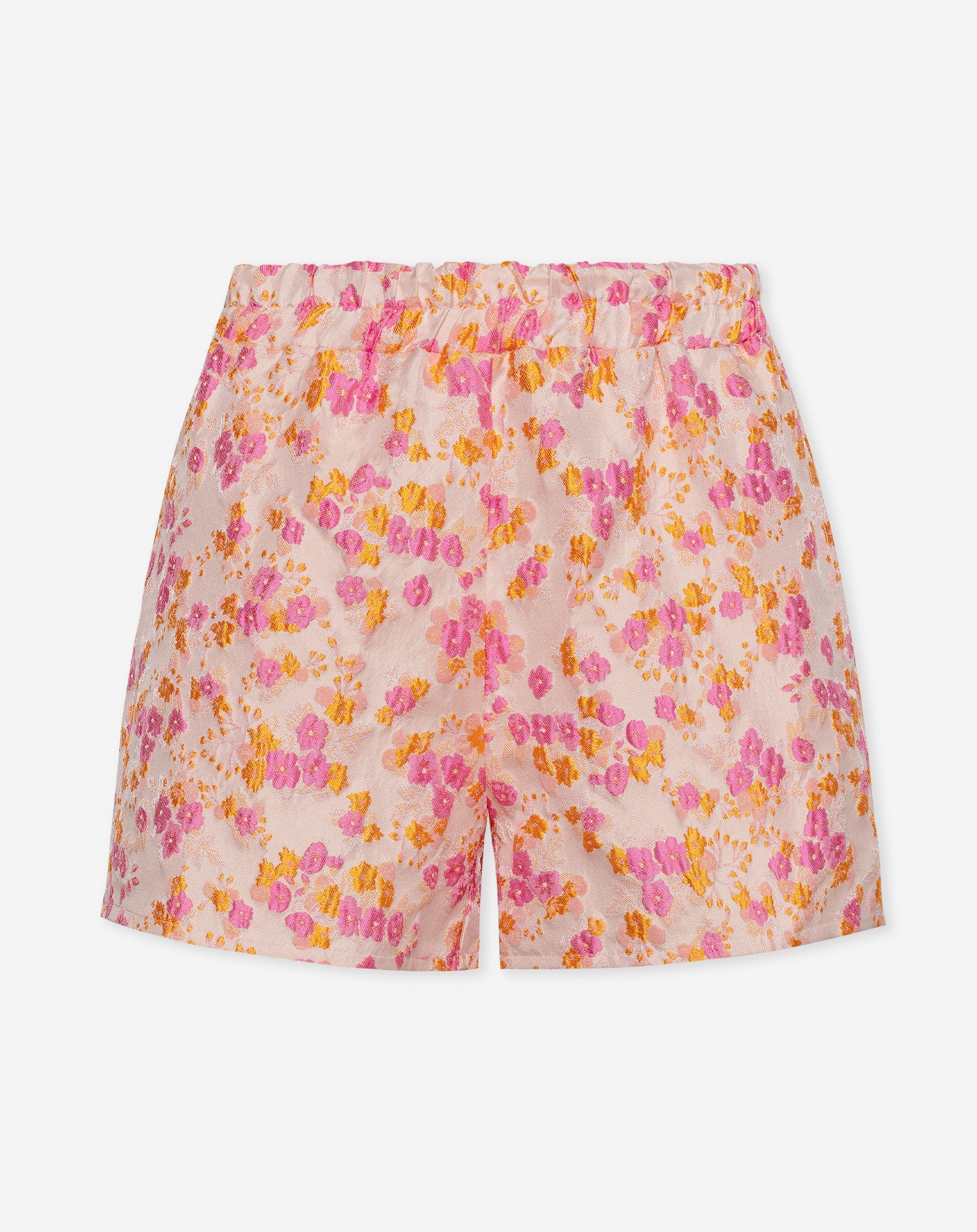 FLOWER JACQUARD SHORTS ORANGE /PINK