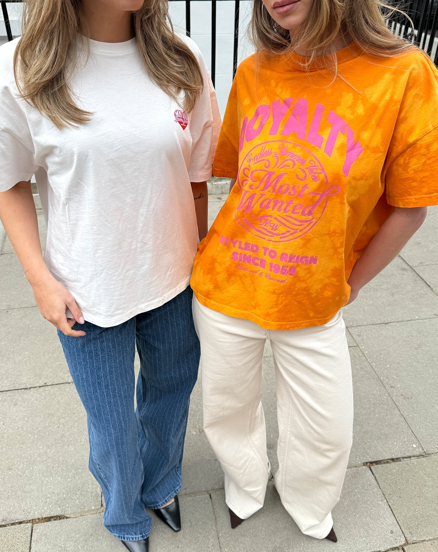 TIE DYE ROYALTY OVERSIZED TEE ORANGE