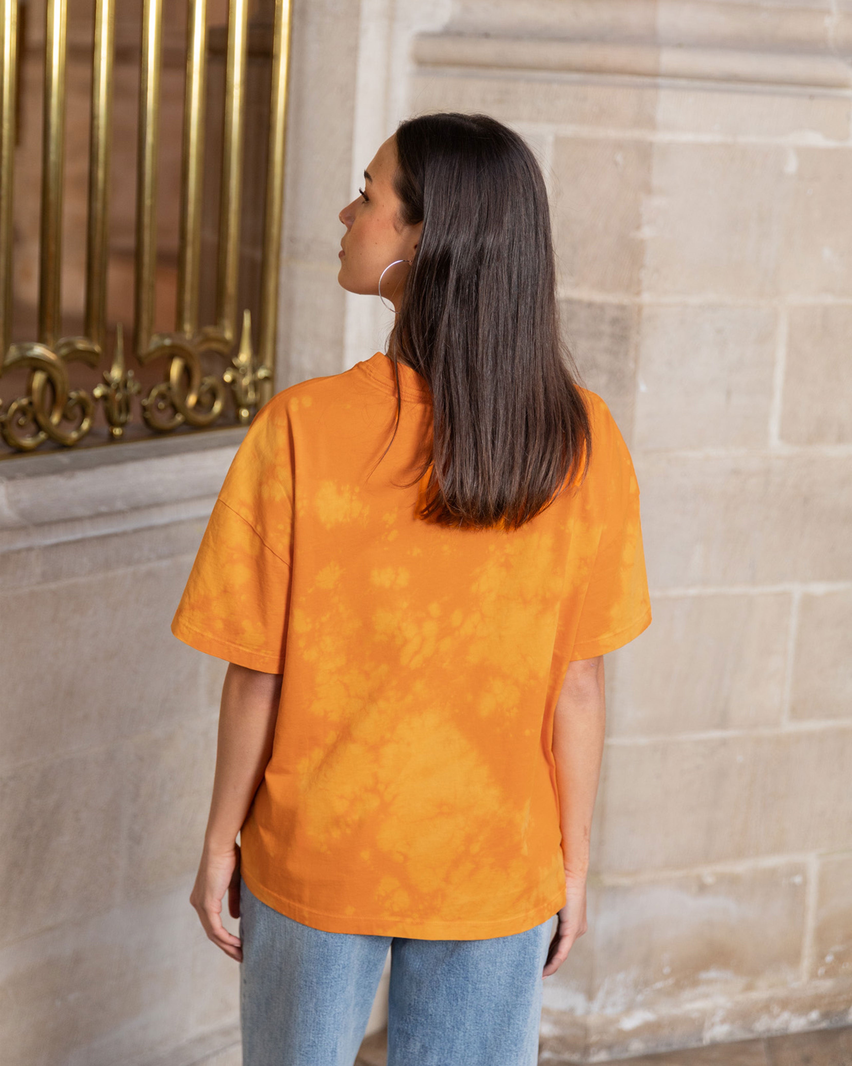 TIE DYE ROYALTY OVERSIZED TEE ORANGE