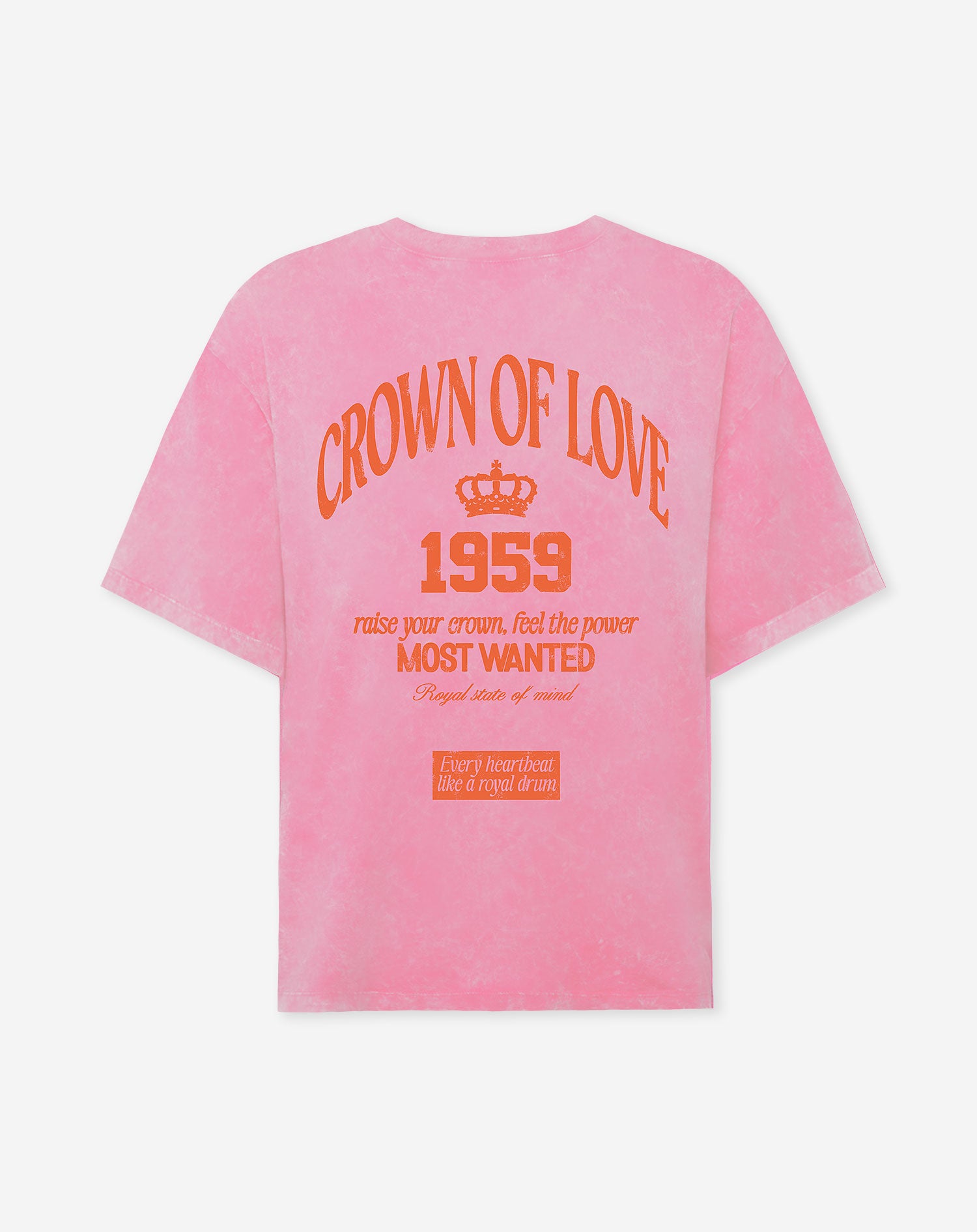 CROWN OF LOVE OVERSIZED TEE ACID PINK