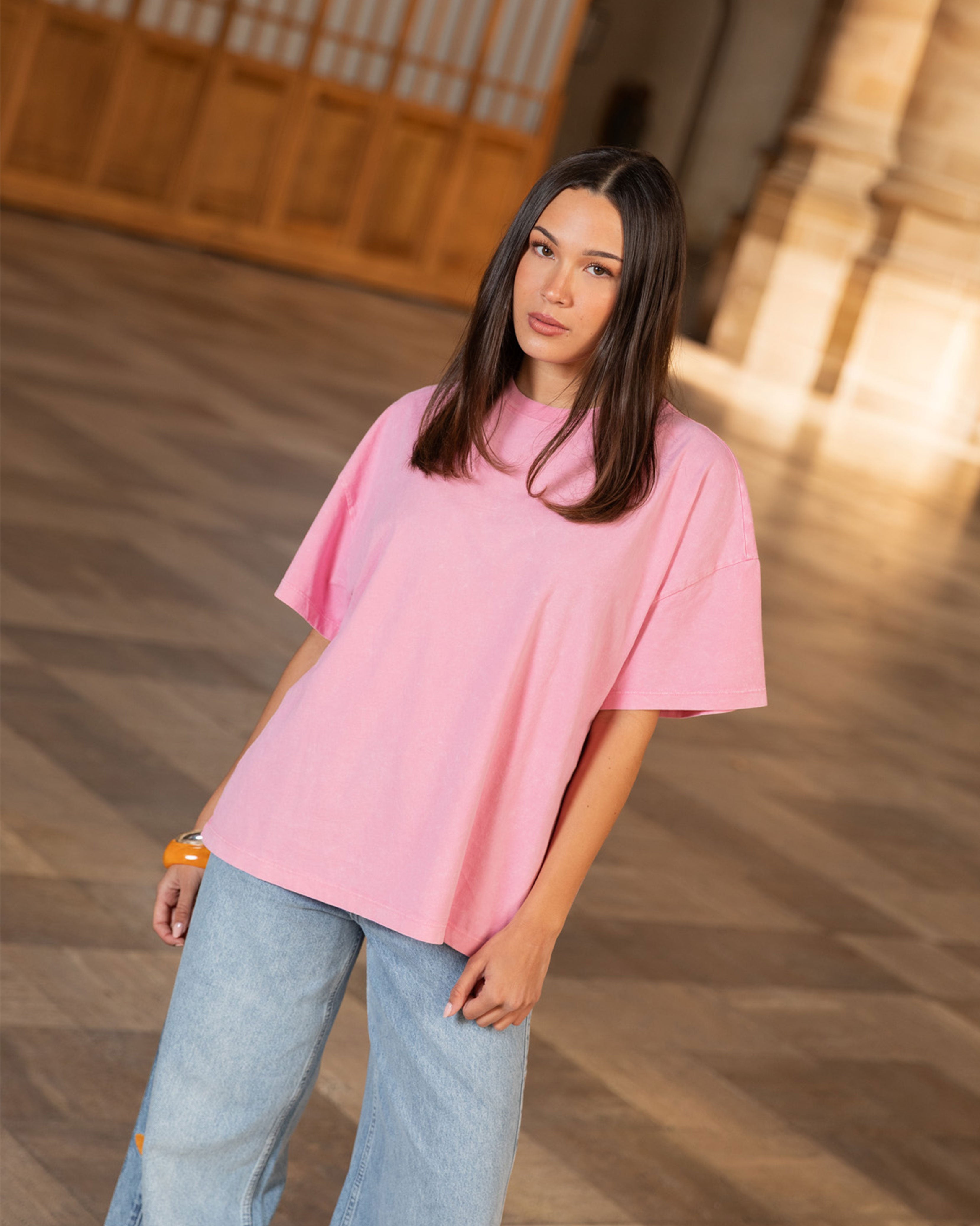 CROWN OF LOVE OVERSIZED TEE ACID ROZE