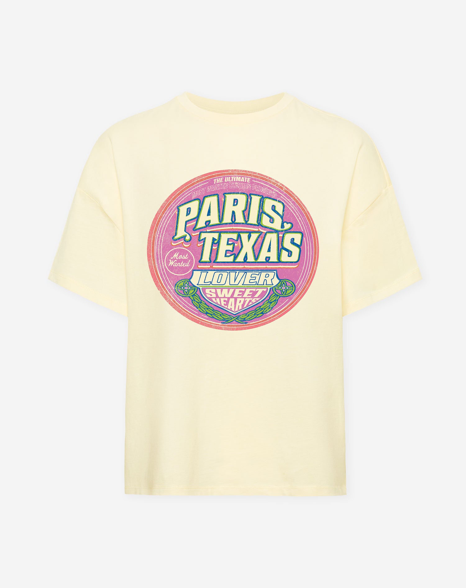 PARIS TEXAS OVERSIZED TEE BUTTER YELLOW