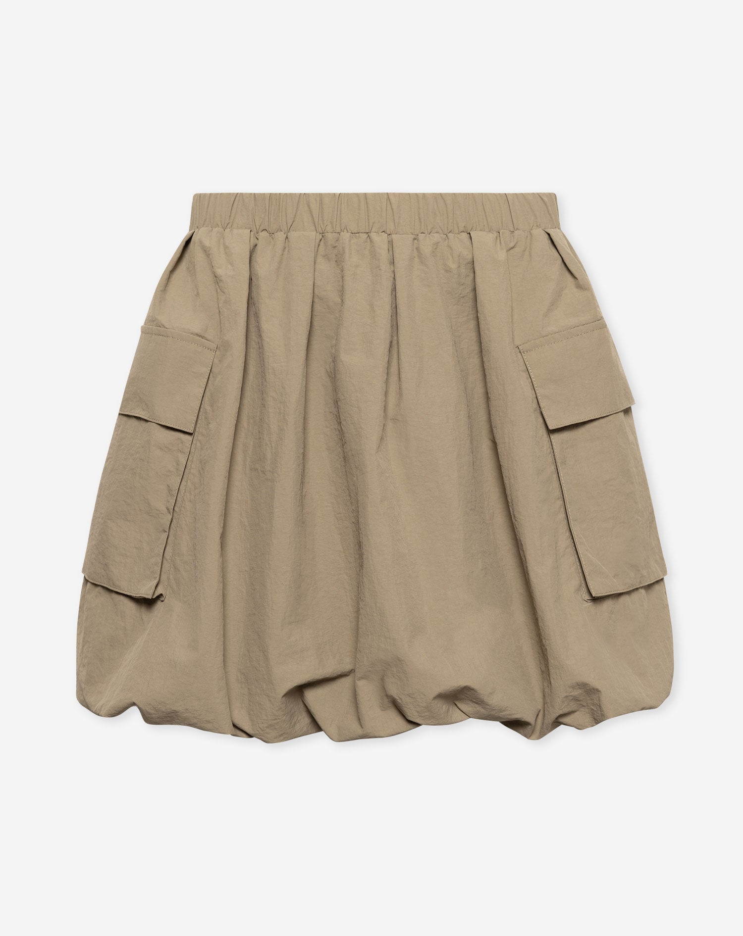 MAUI CARGO BUBBLE HEM SKIRT KHAKI