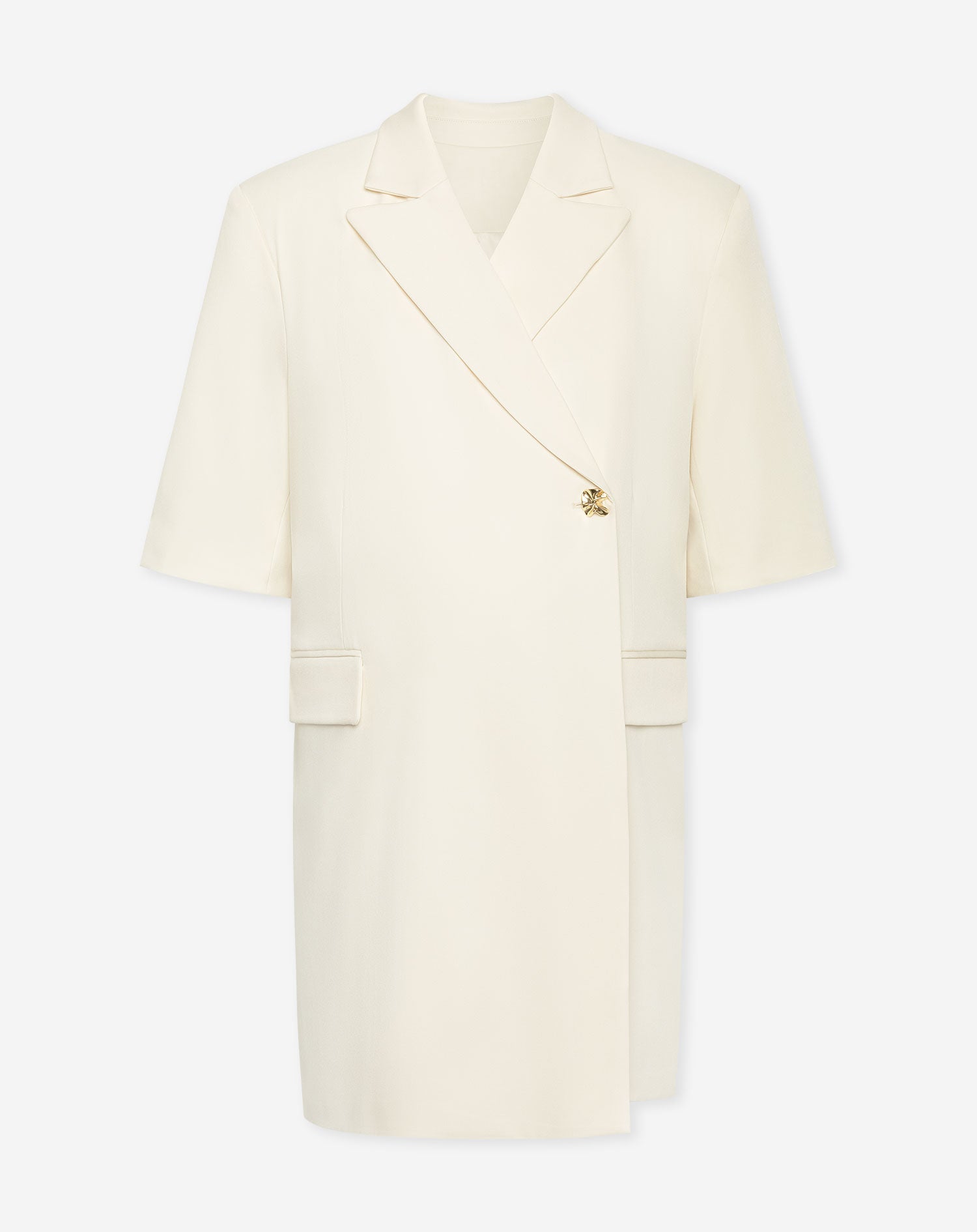 FANCY BUTTON BLAZER DRESS MATERNITY CRÈME