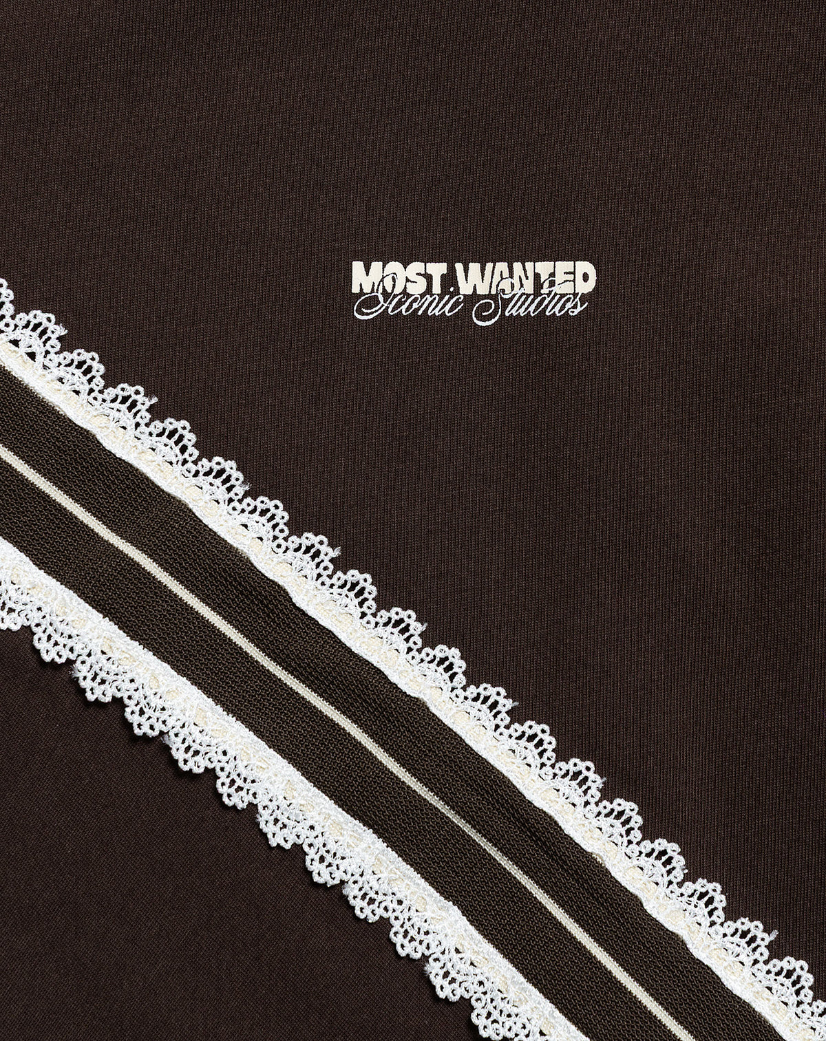 LONG SLEEVE OVERSIZED TAPE TEE BROWN