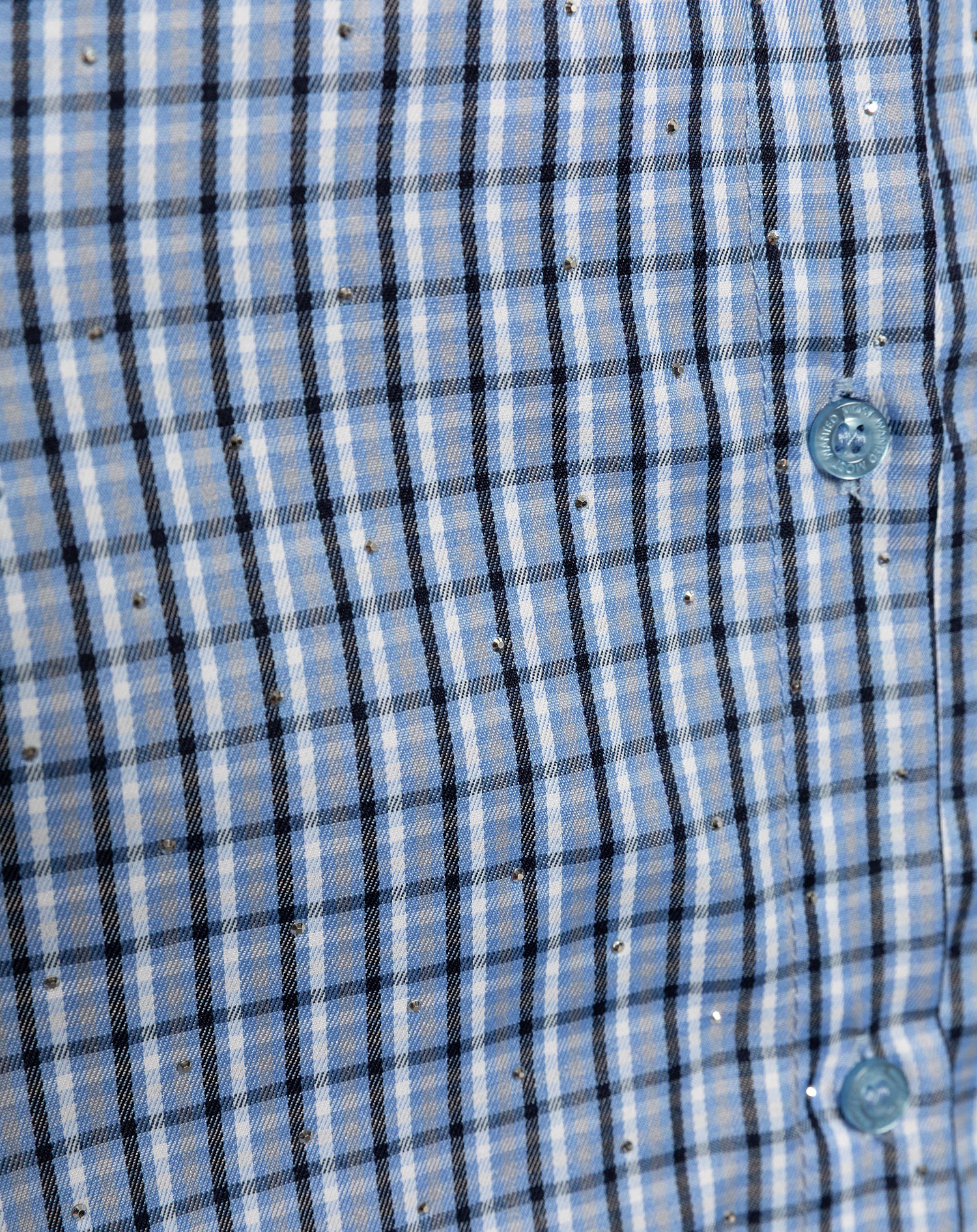 MAVIE OVERSIZED CHECK BLOUSE BLAUW