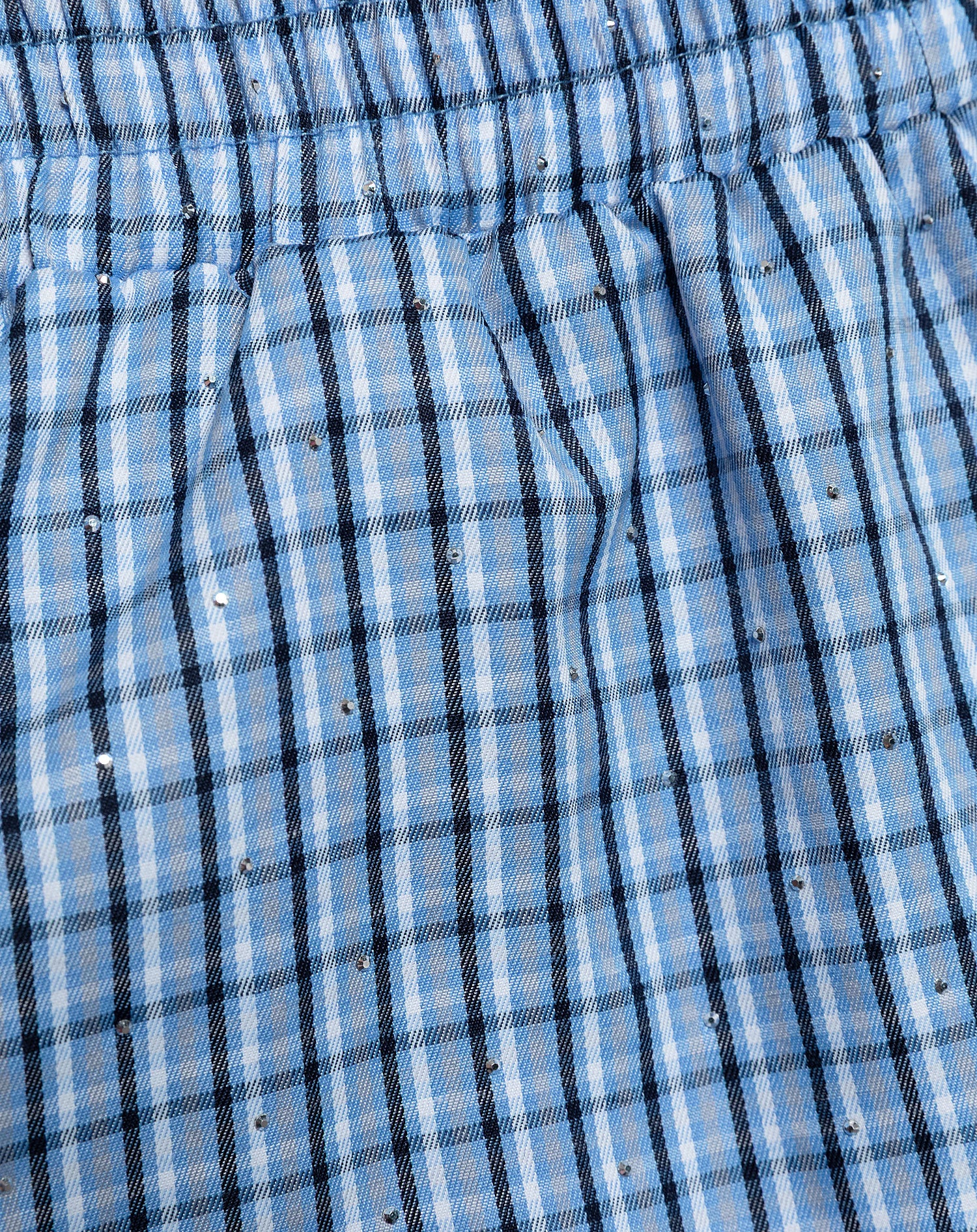 MAVIE CHECK SHORTS BLAUW