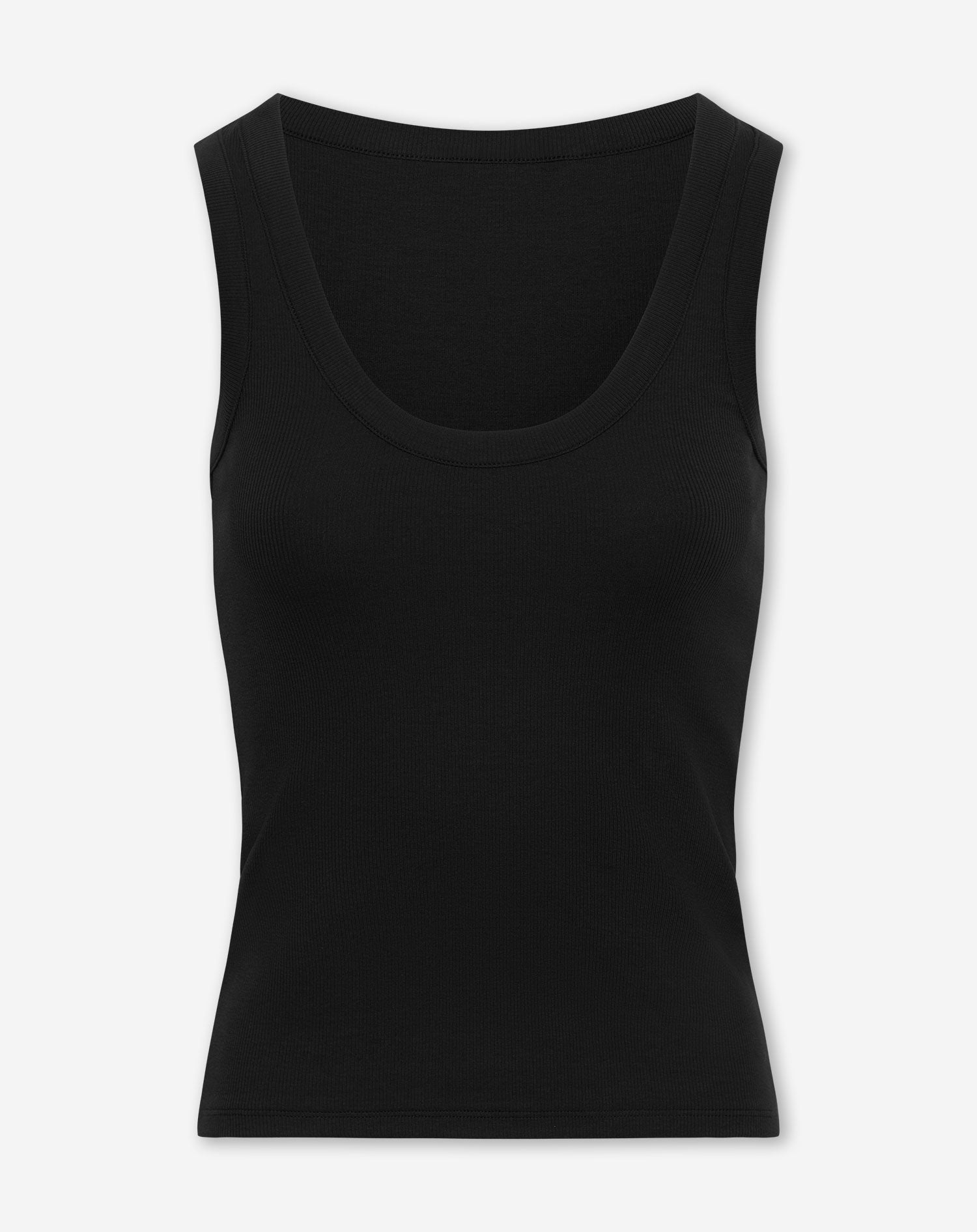 PAM RIB SINGLET ZWART