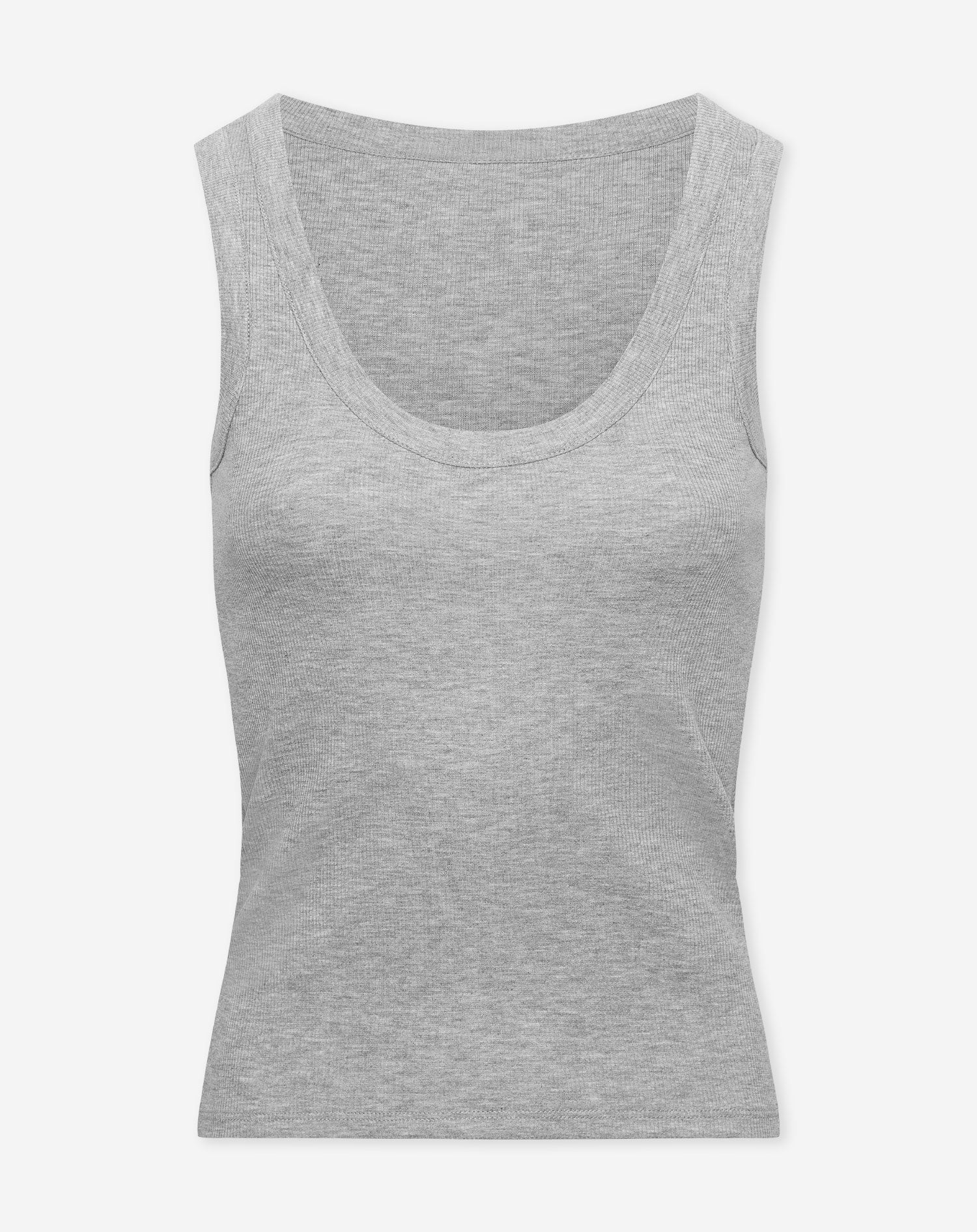 PAM RIB SINGLET GRIJS MELANGE