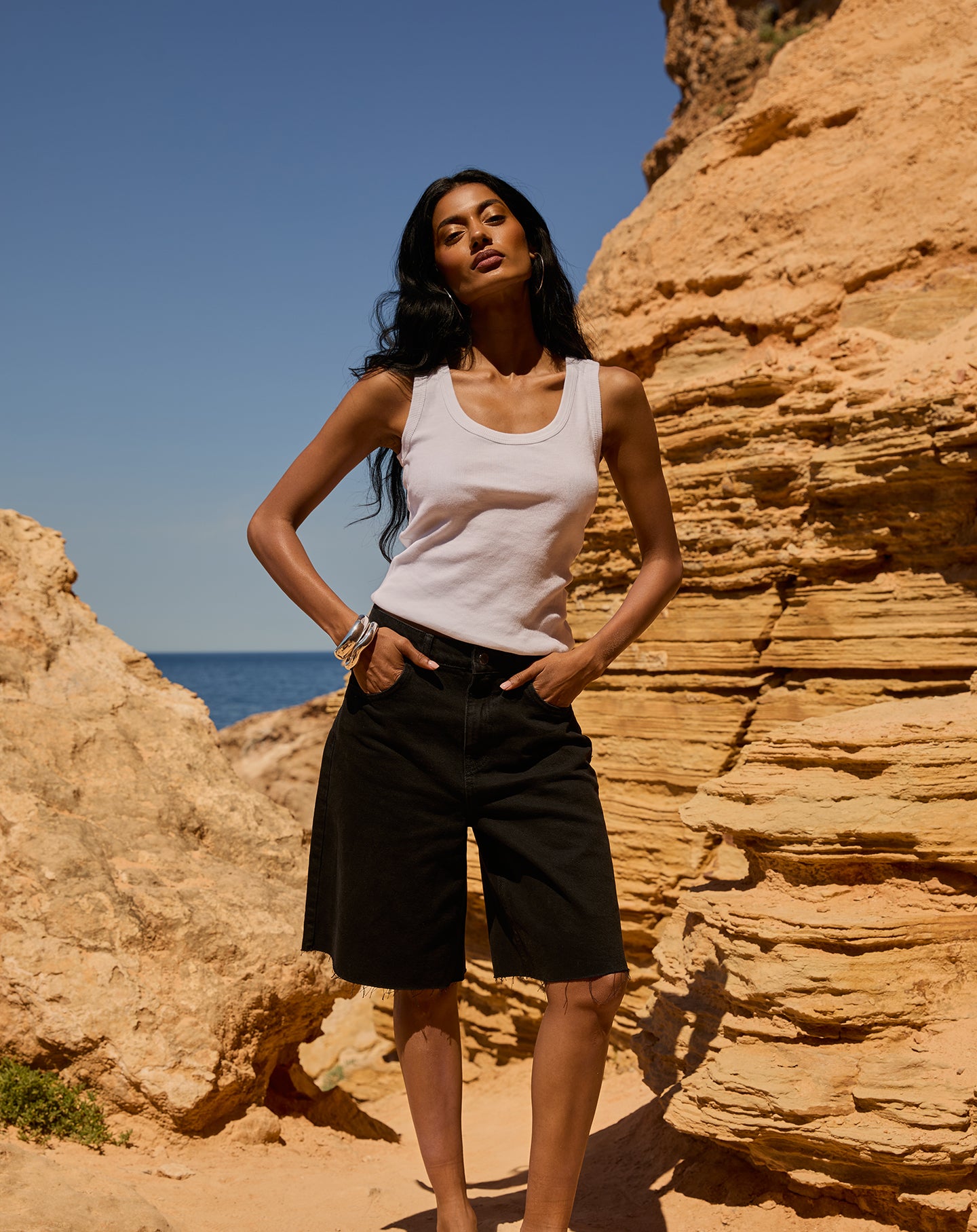 PAM RIB SINGLET WIT