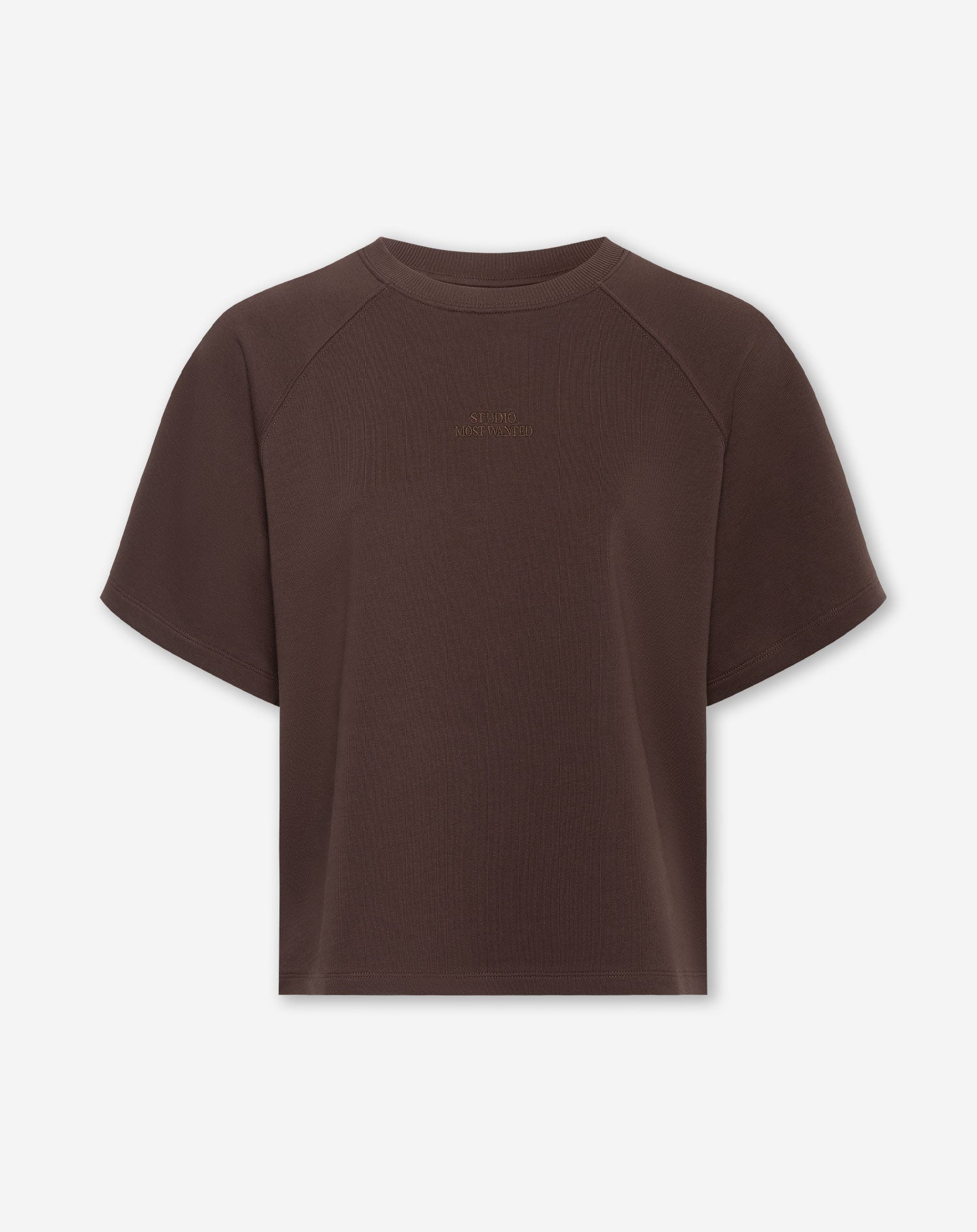 MACE RAGLAN SHORT SLEEVE SWEAT TOP ACID BROWN