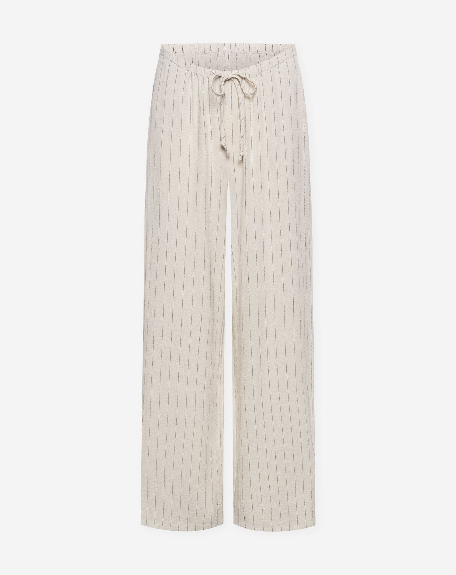 RHODE LINEN PULL ON PANTS MATERNITY PIN STRIPE BEIGE