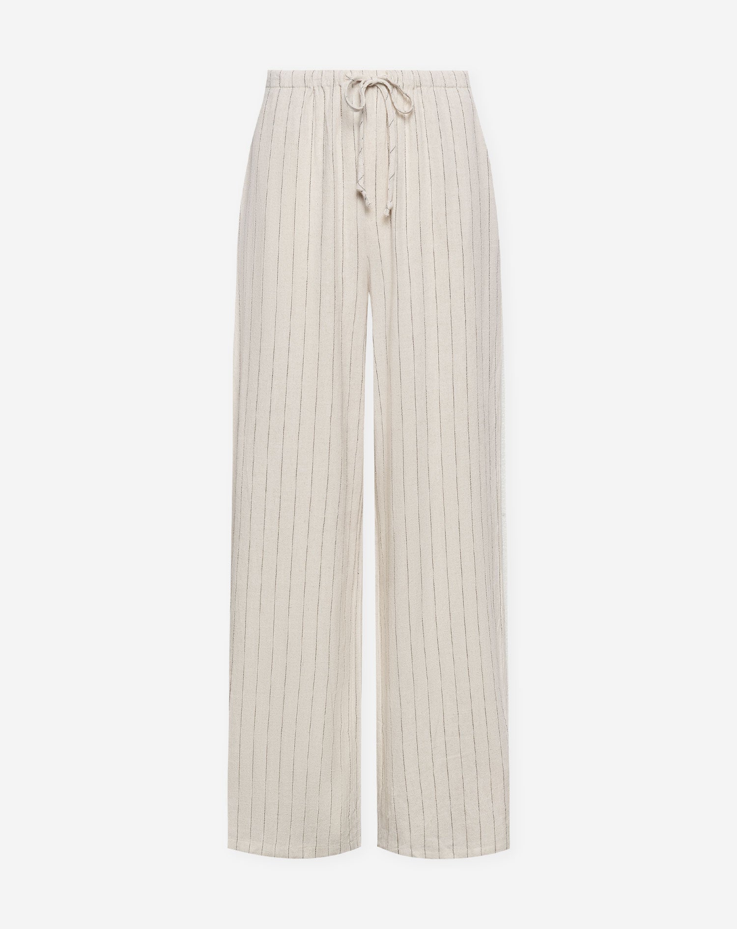RHODE LINEN PULL ON PANTS PIN STRIPE BEIGE