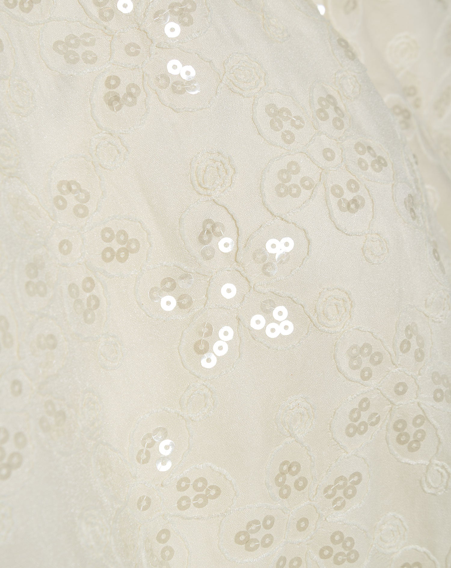 VESPER FLOWER EMBROIDERY SEQUIN TOP CRÈME