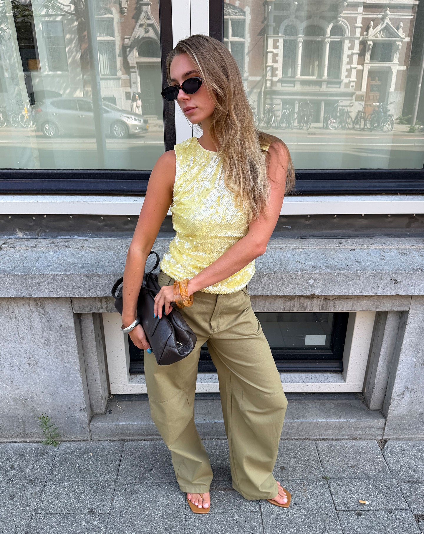 AVIVA SEQUIN TOP BOTERGEEL