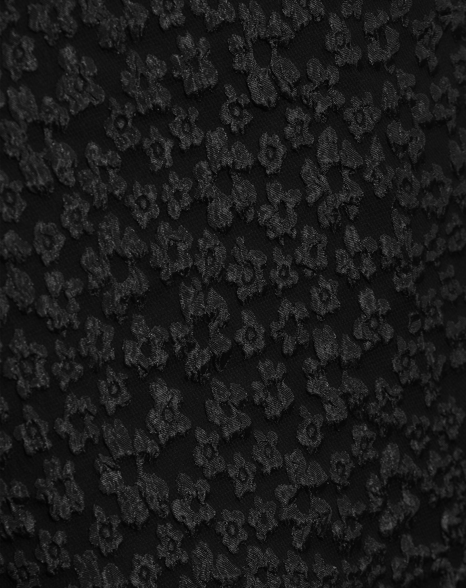 BETTY FLOWER JACQUARD PUFF SLEEVE TOP BLACK