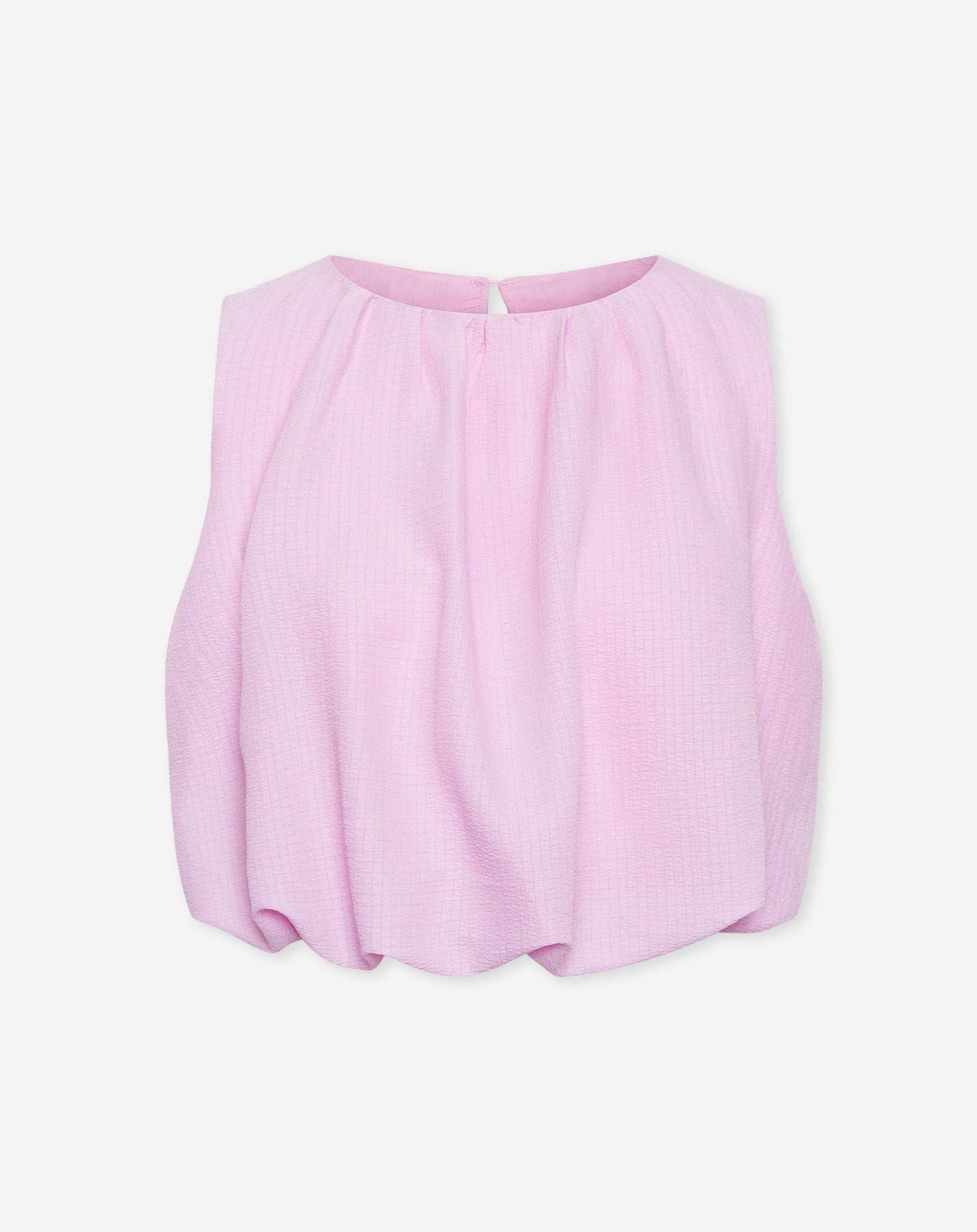 MIKA BUBBLE HEM TOP ROZE