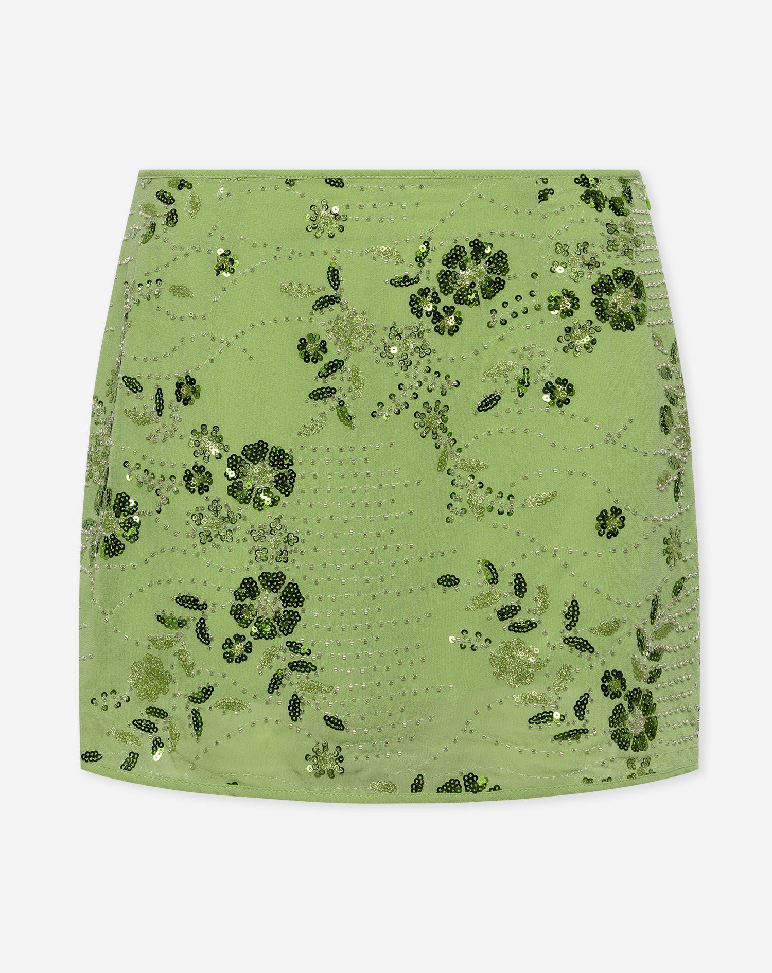 FEMMIE SEQUIN FLOWER SKIRT GROEN