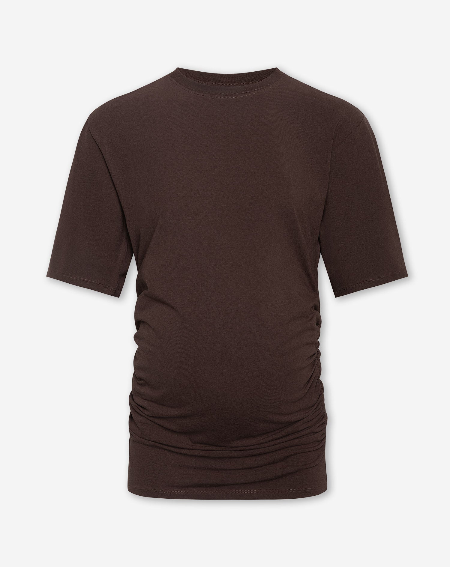 GATHERED SHORT SLEEVE TEE MATERNITY BRUIN