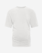 GATHERED SHORT SLEEVE TEE MATERNITY CREAM