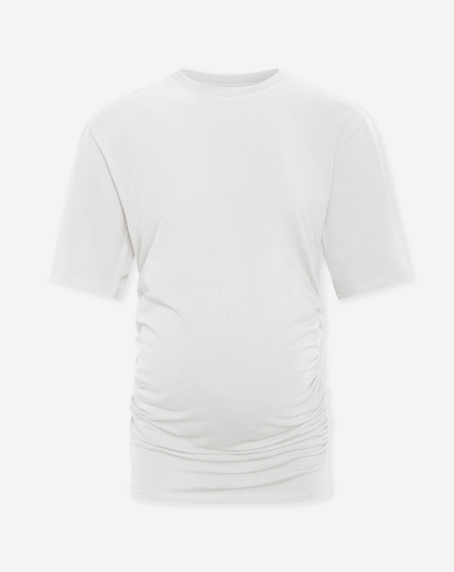 GATHERED SHORT SLEEVE TEE MATERNITY CRÈME
