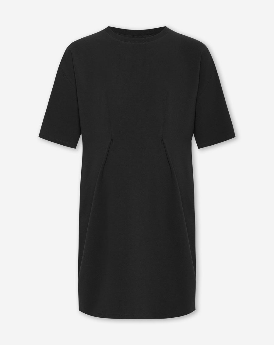 PLEATY DRESS MATERNITY ZWART