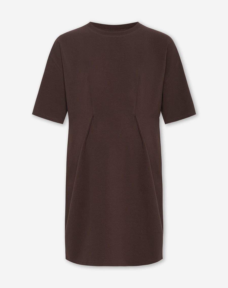 PLEATY DRESS MATERNITY BRUIN