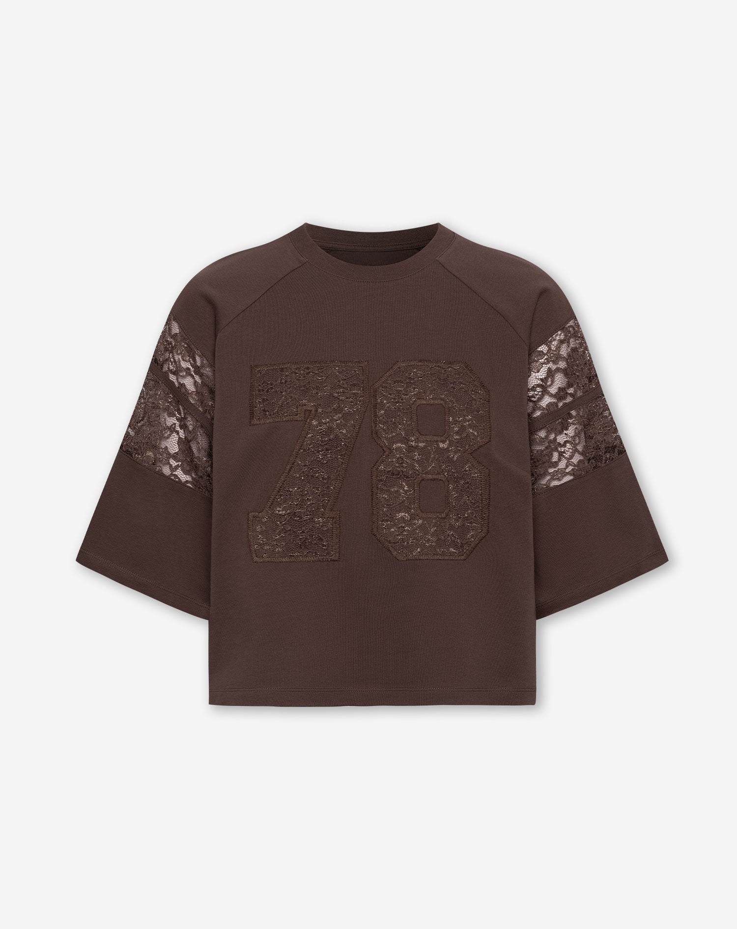 78 RAGLAN LACE TEE BRUIN