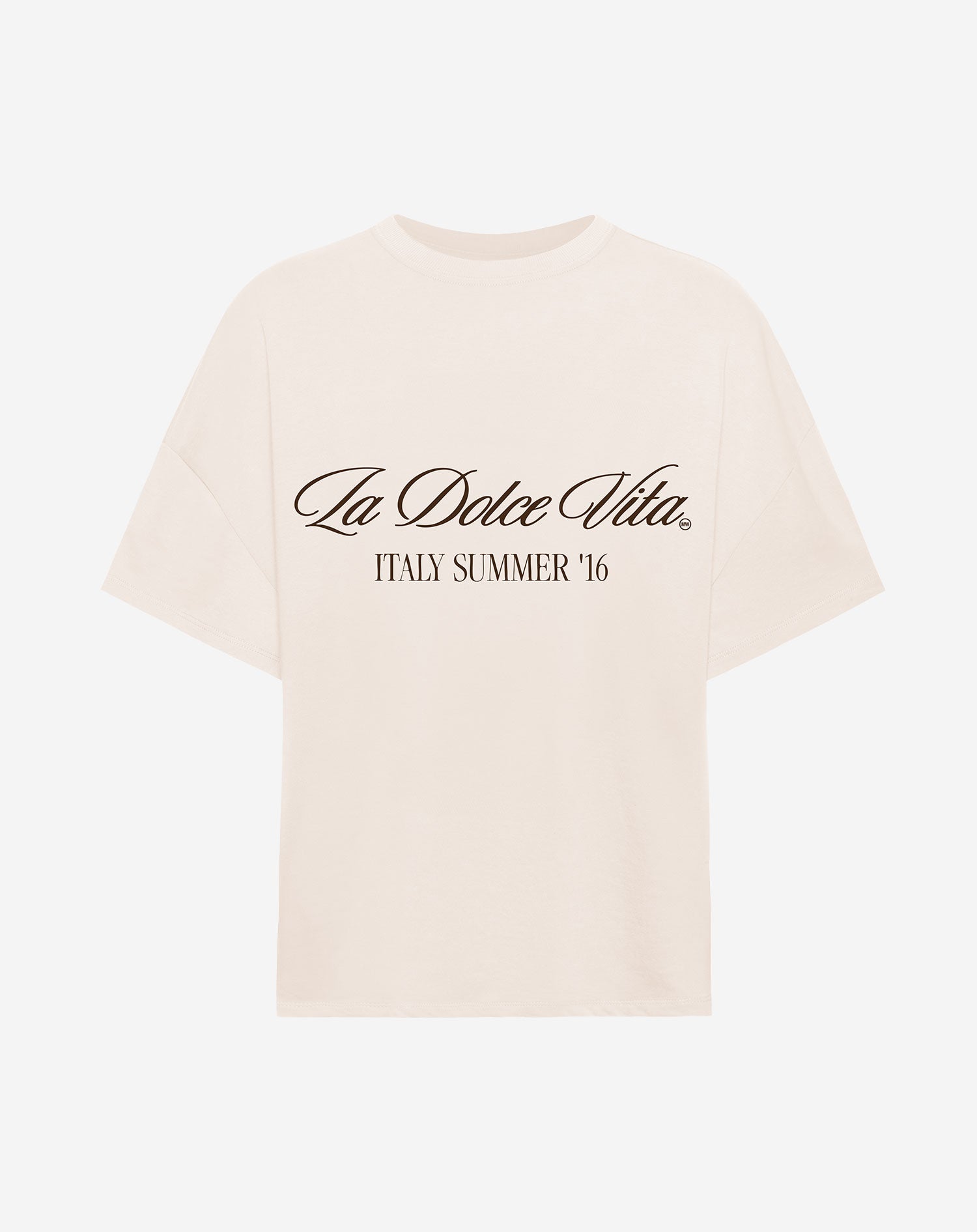 LA DOLCE VITA OVERSIZED TEE BEIGE