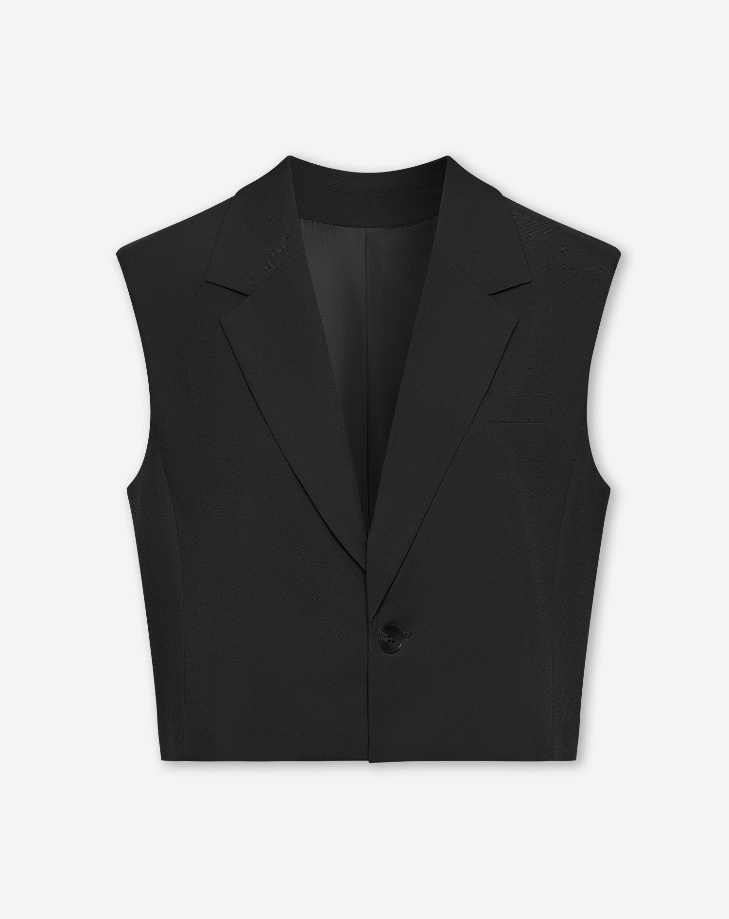 STEVIE CROPPED GILET ZWART