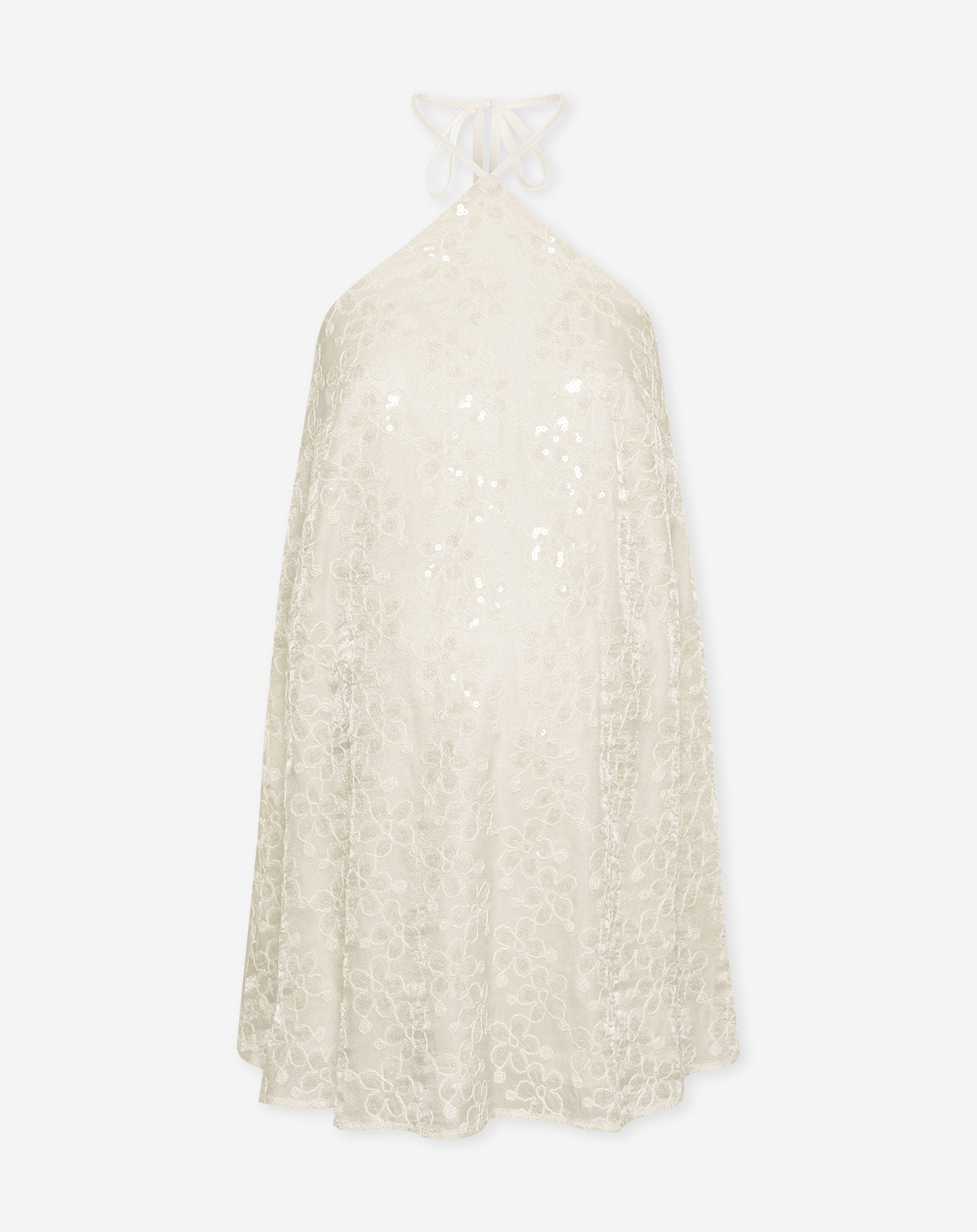 FIORA FLOWER HALTER DRESS MATERNITY CRÈME