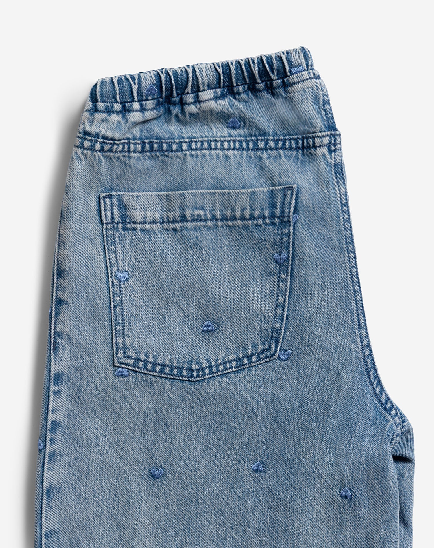 HEART CORD WIDE LEG JEANS MATERNITY BLAUW