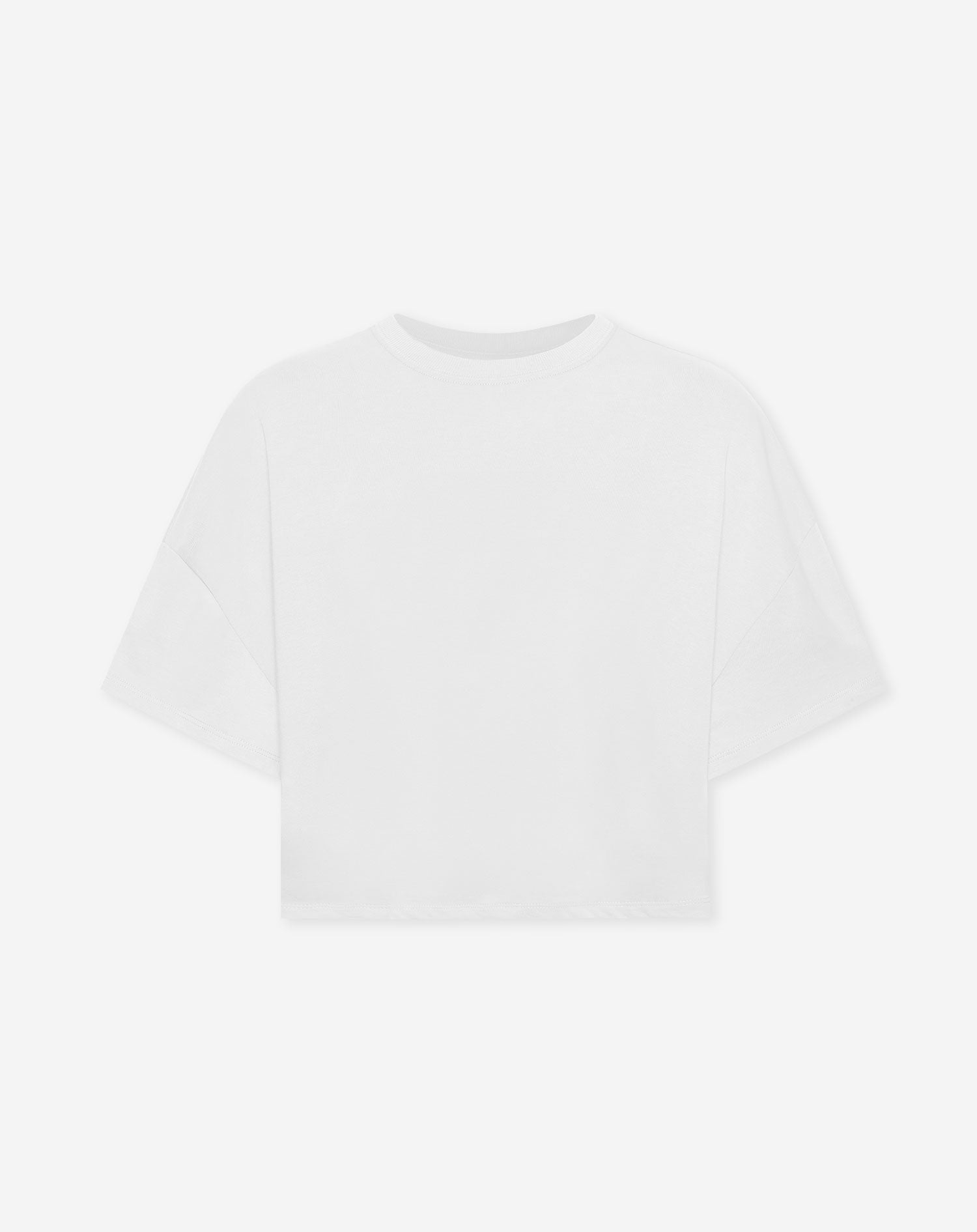 BASIC CROPPED OVERSIZED TEE CRÈME