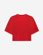BASIC CROPPED OVERSIZED TEE RED