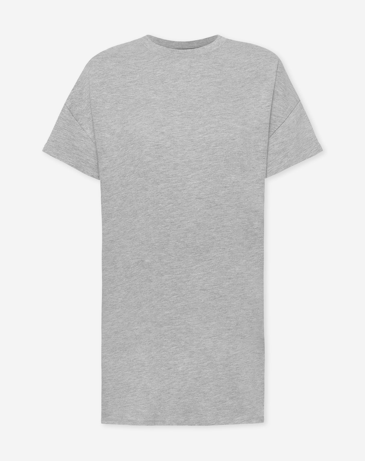 BASIC OVERSIZED TEE DRESS GRIJS MELANGE
