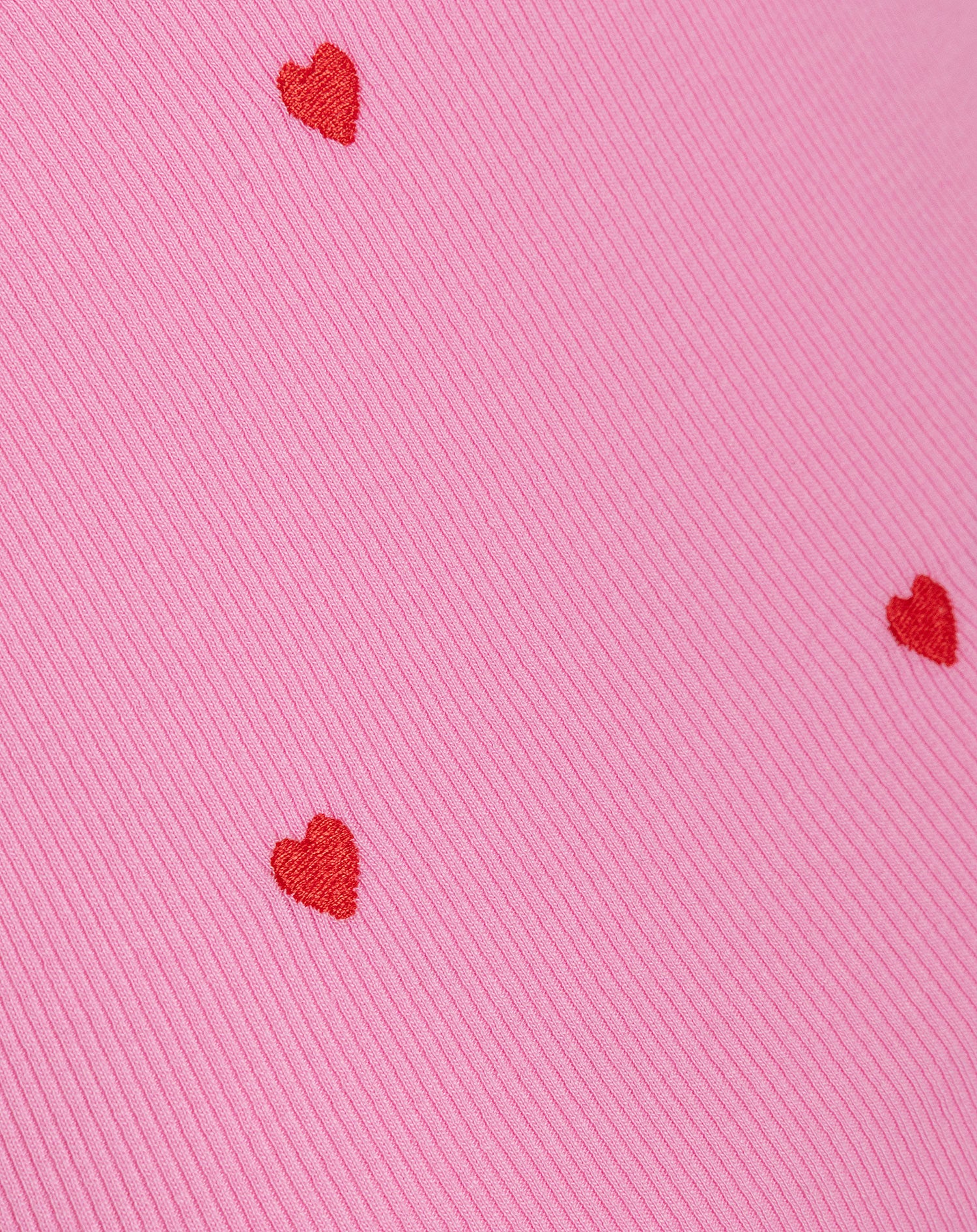 HEART EMBROIDERY SINGLET ROZE