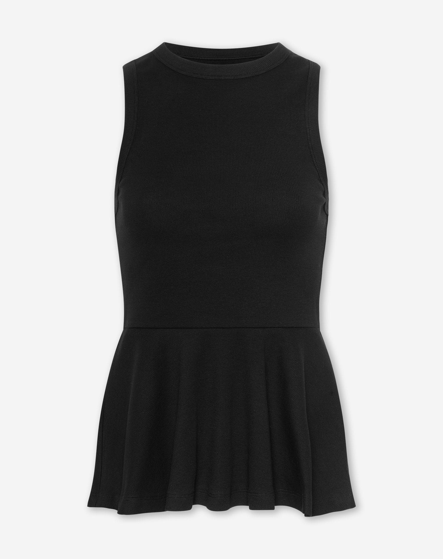 PEPLUM SINGLET ZWART