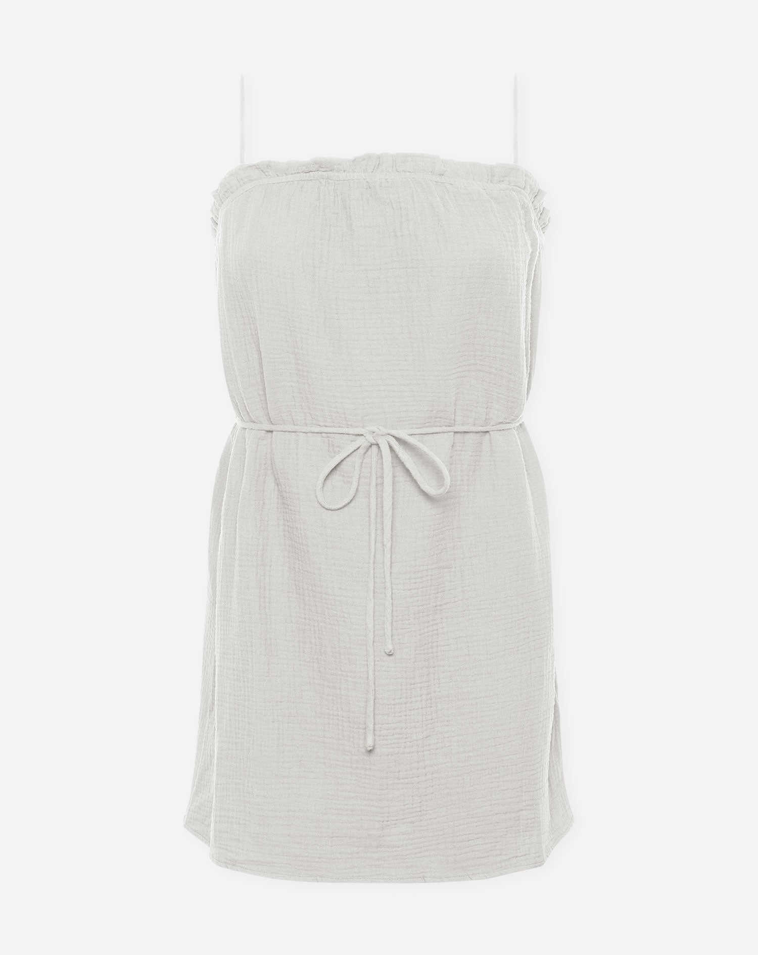 MOUSSELINE SHORT STRAP DRESS CRÈME
