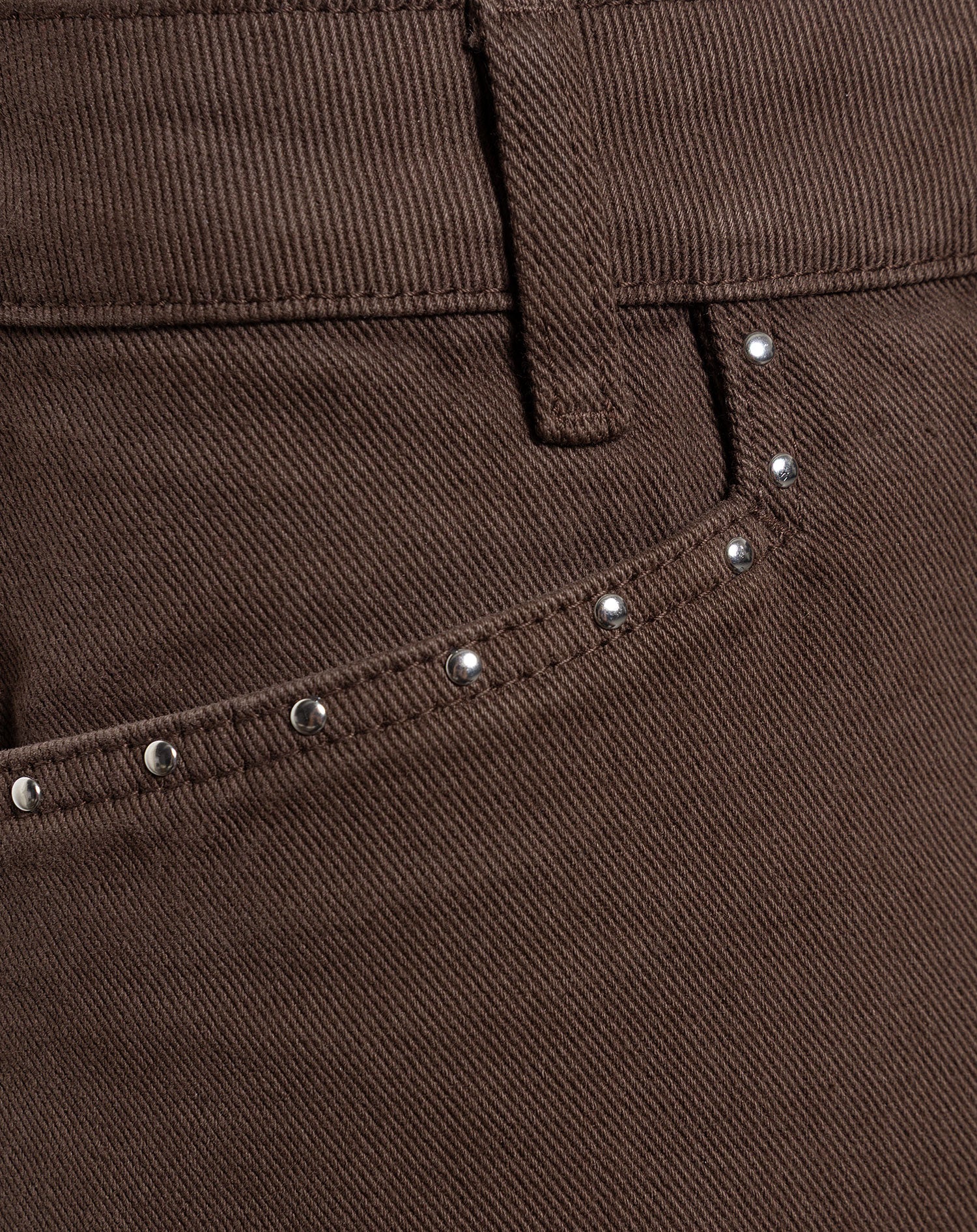 VICKY STUD DENIM SKIRT BRUIN