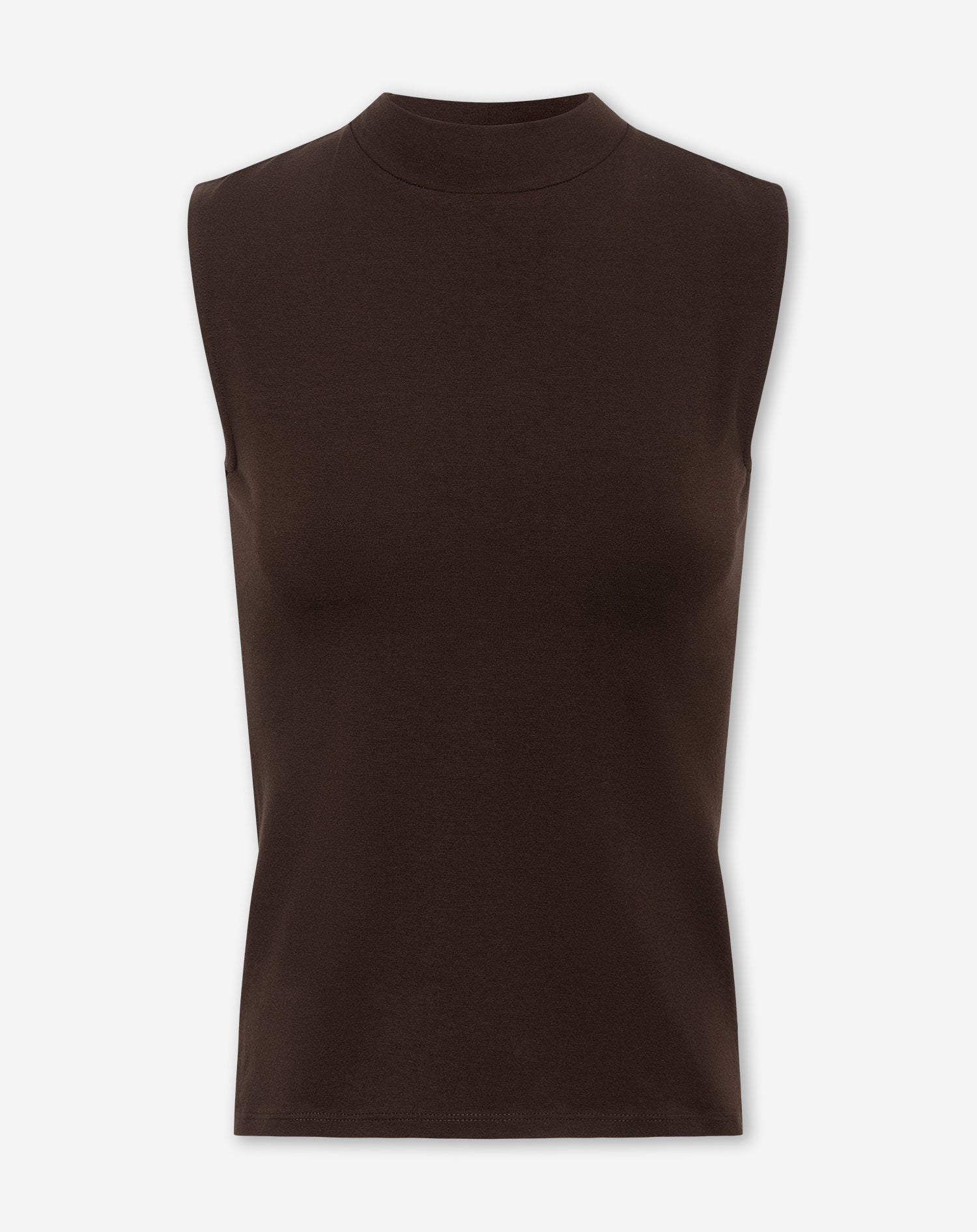 FUNNEL NECK TANKTOP BRUIN