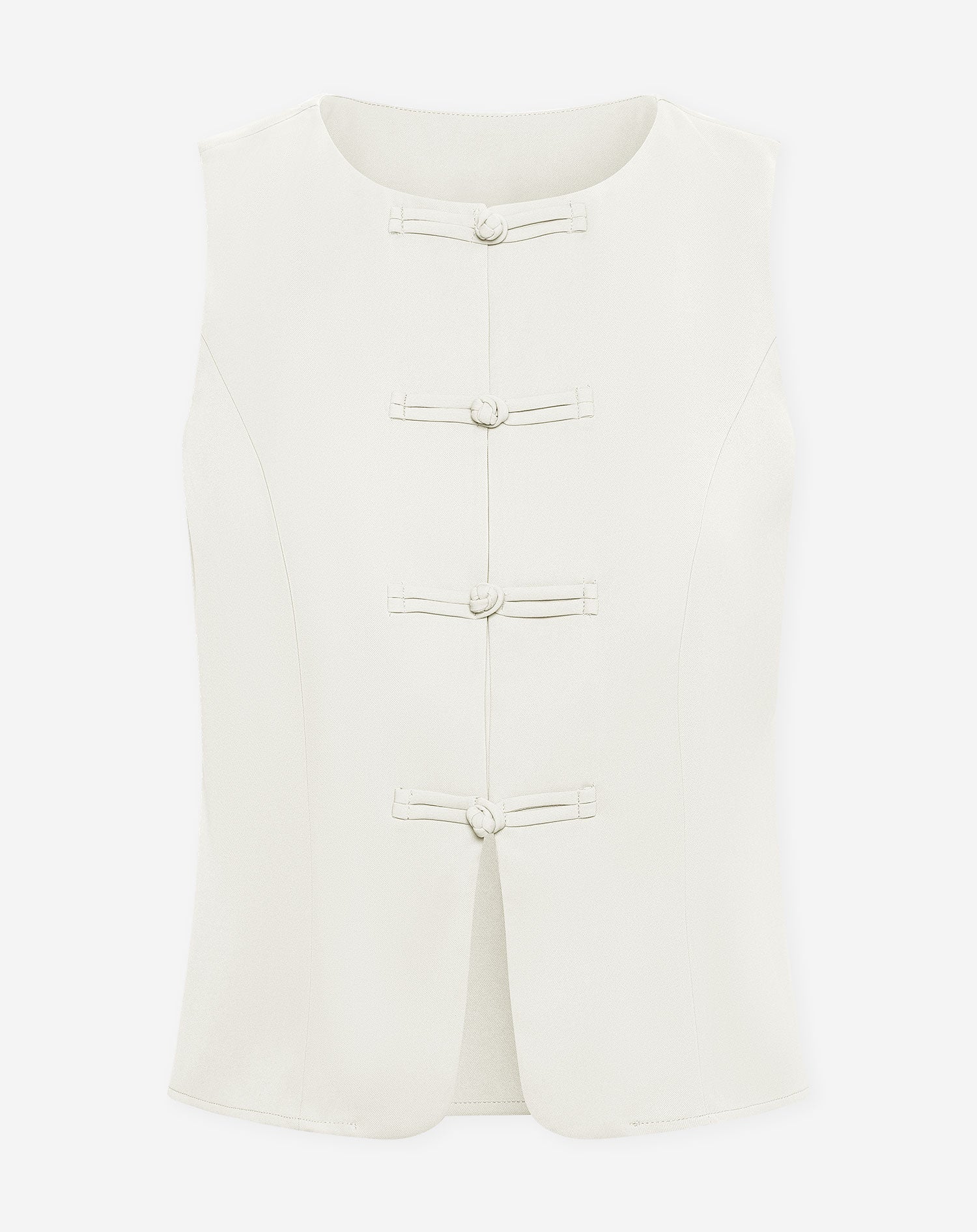 FLYNN MANDARIN GILET OFF WHITE