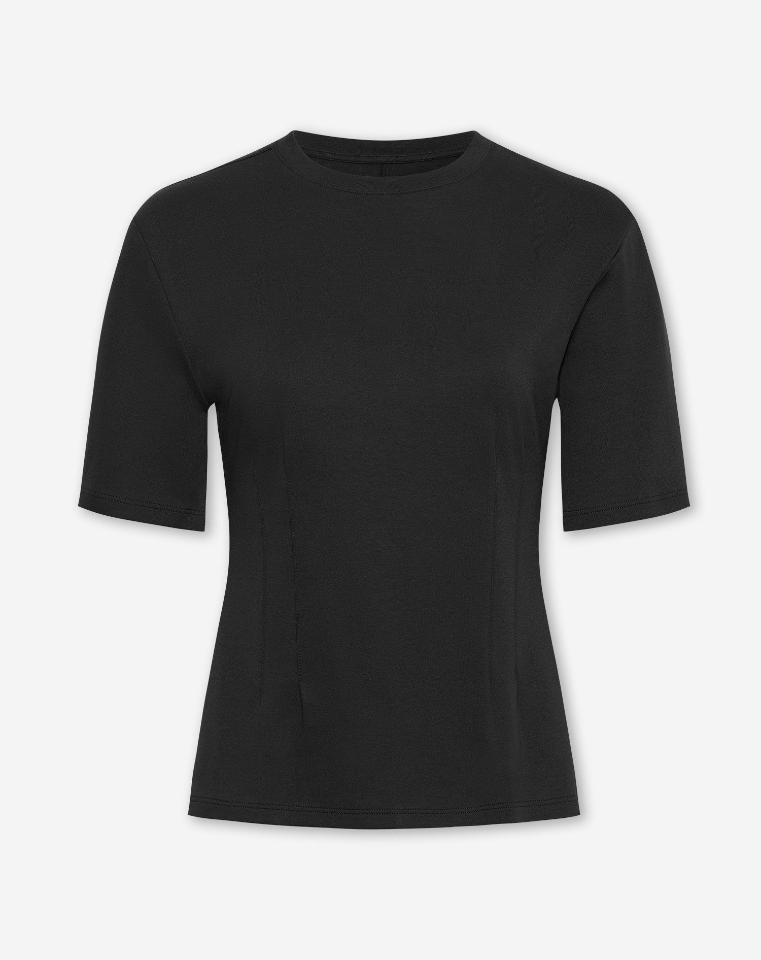 CINCHED TEE ZWART