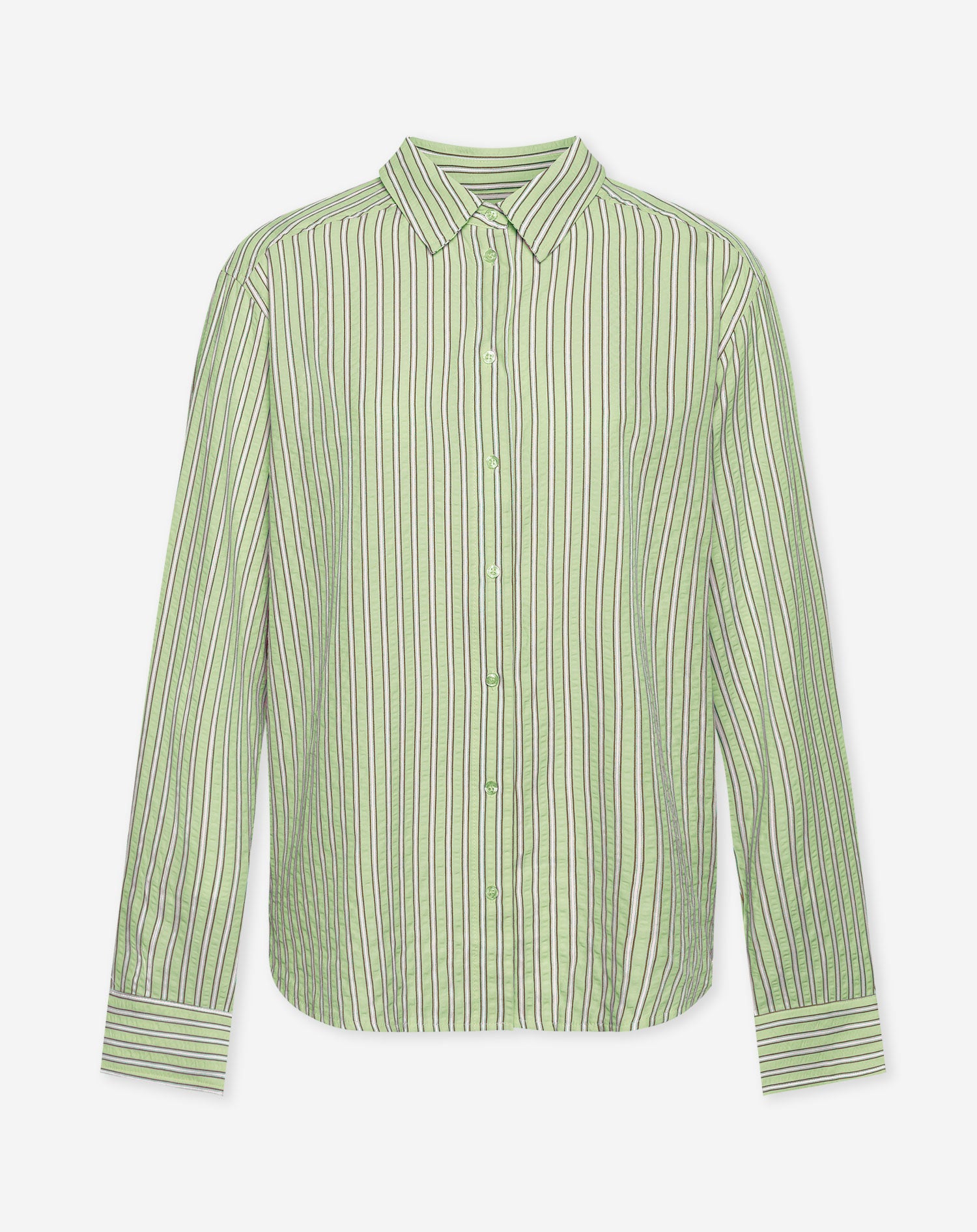 NALANI OVERSIZED STRIPE BLOUSE GROEN