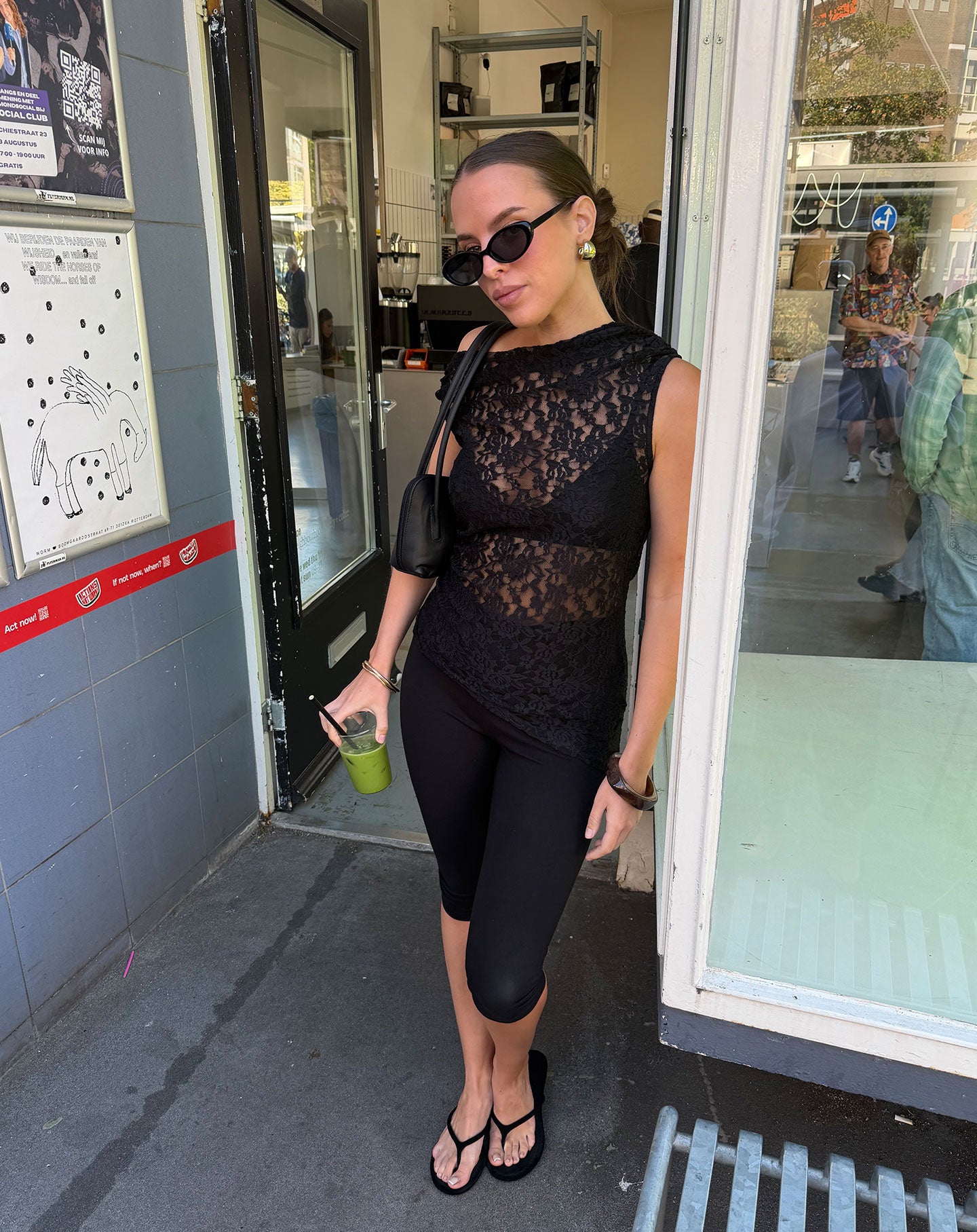 ELENA LACE TOP ZWART