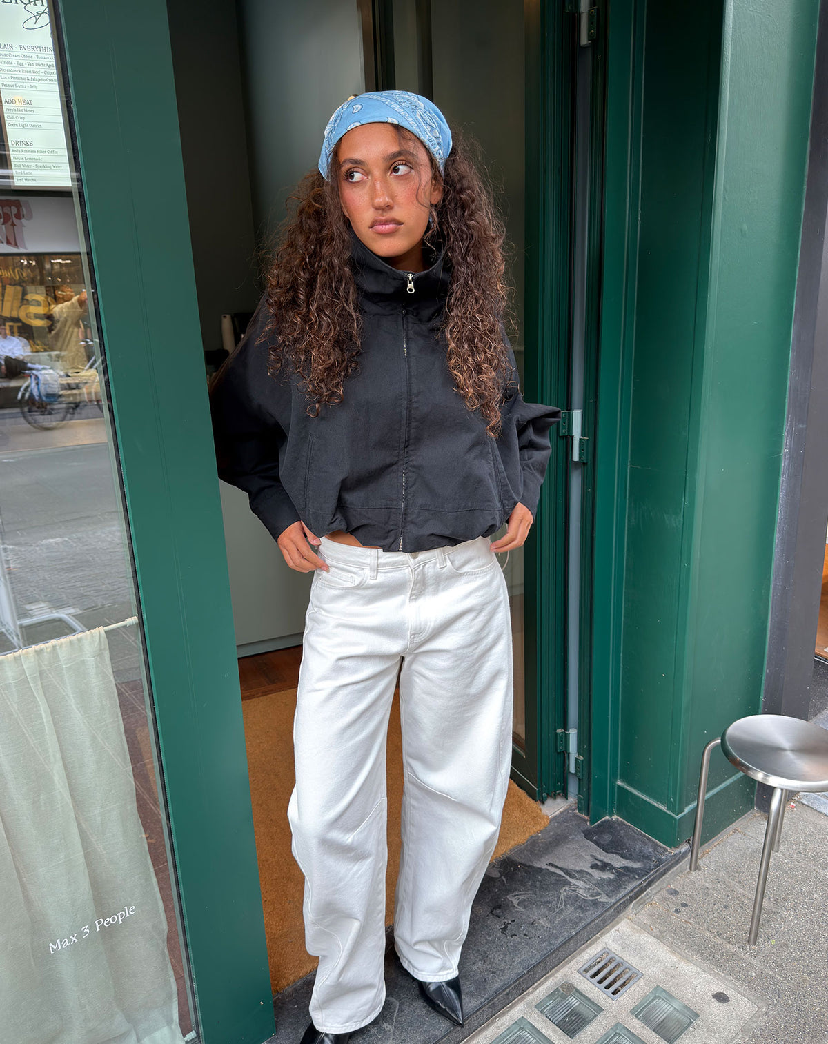 IMARA FUNNEL NECK JACKET ZWART