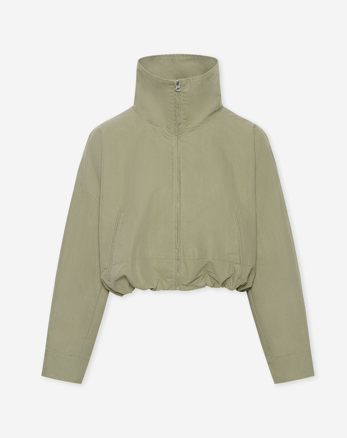 IMARA FUNNEL NECK JACKET LICHT OLIJFGROEN