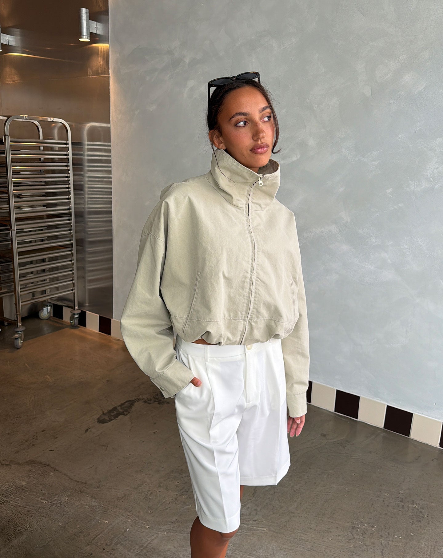 IMARA FUNNEL NECK JACKET SALIEGROEN