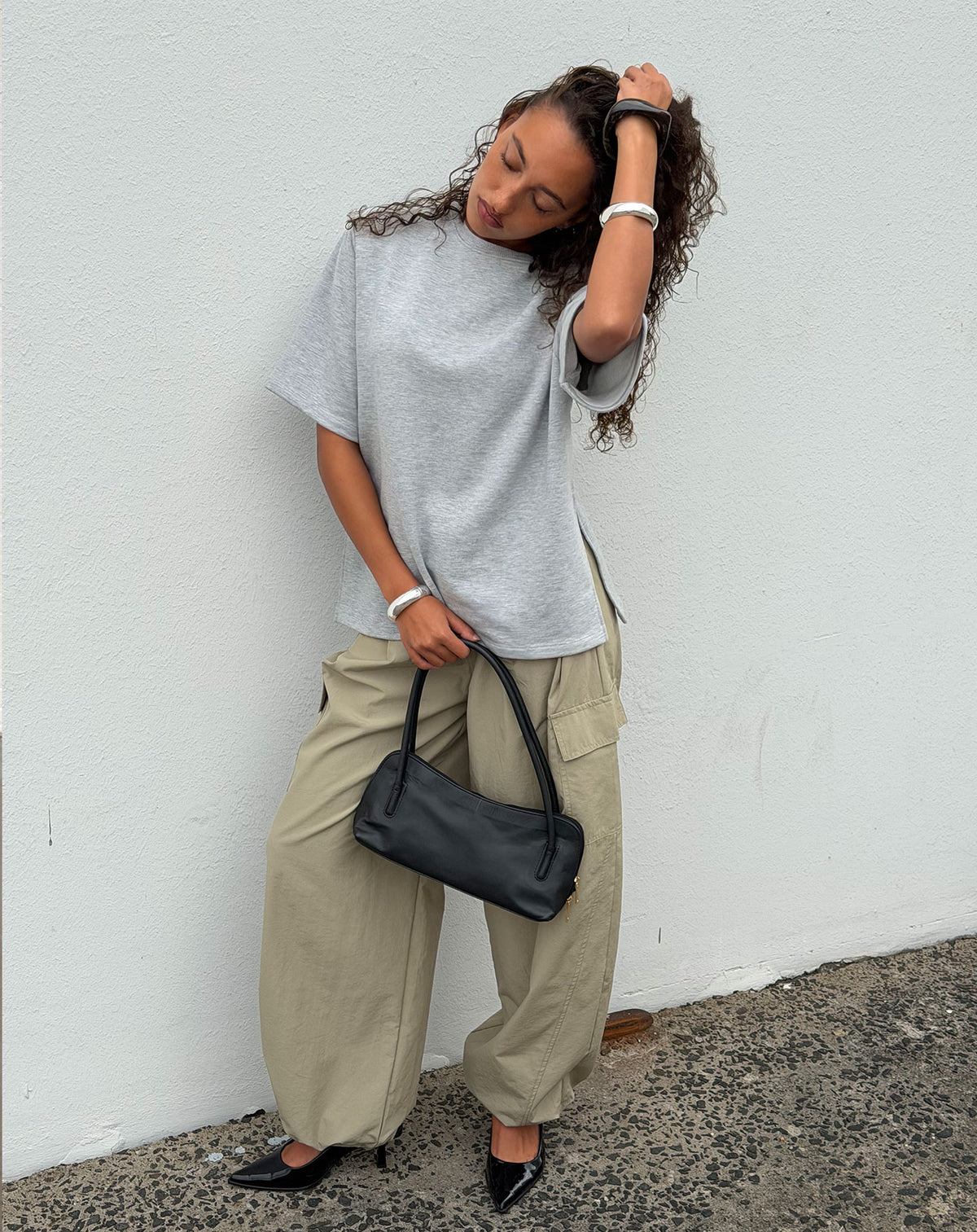 ZENNA PARACHUTE PANTS TALL LICHT OLIJFGROEN