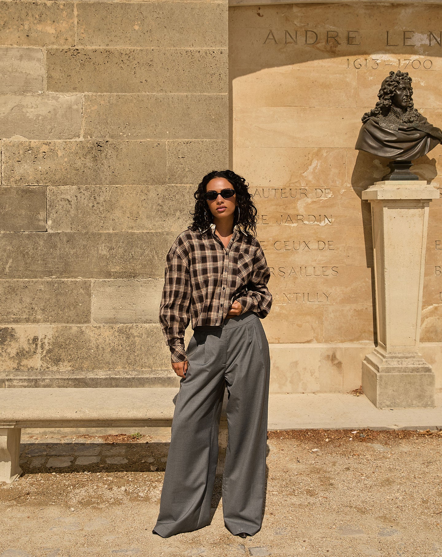 LYA PANTALON GRIJS MELANGE