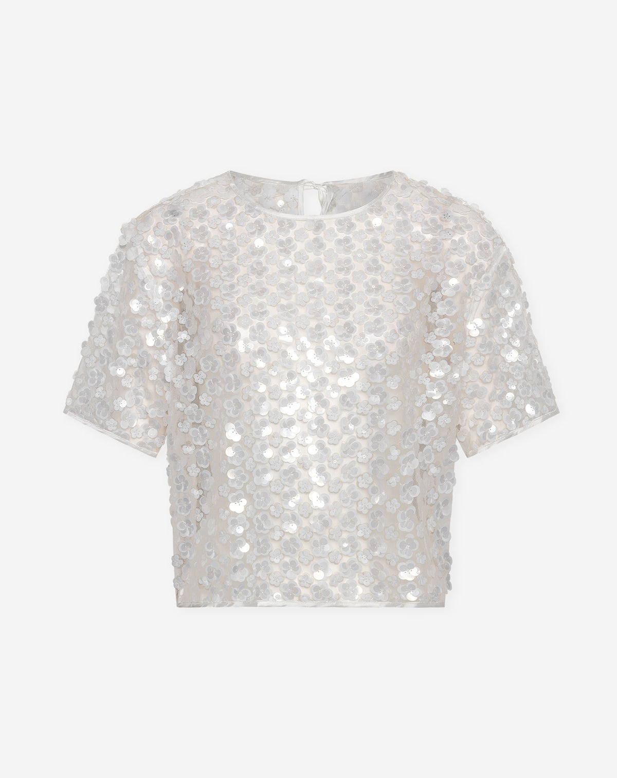 ROWY BOXY SEQUIN FLOWER TOP WIT